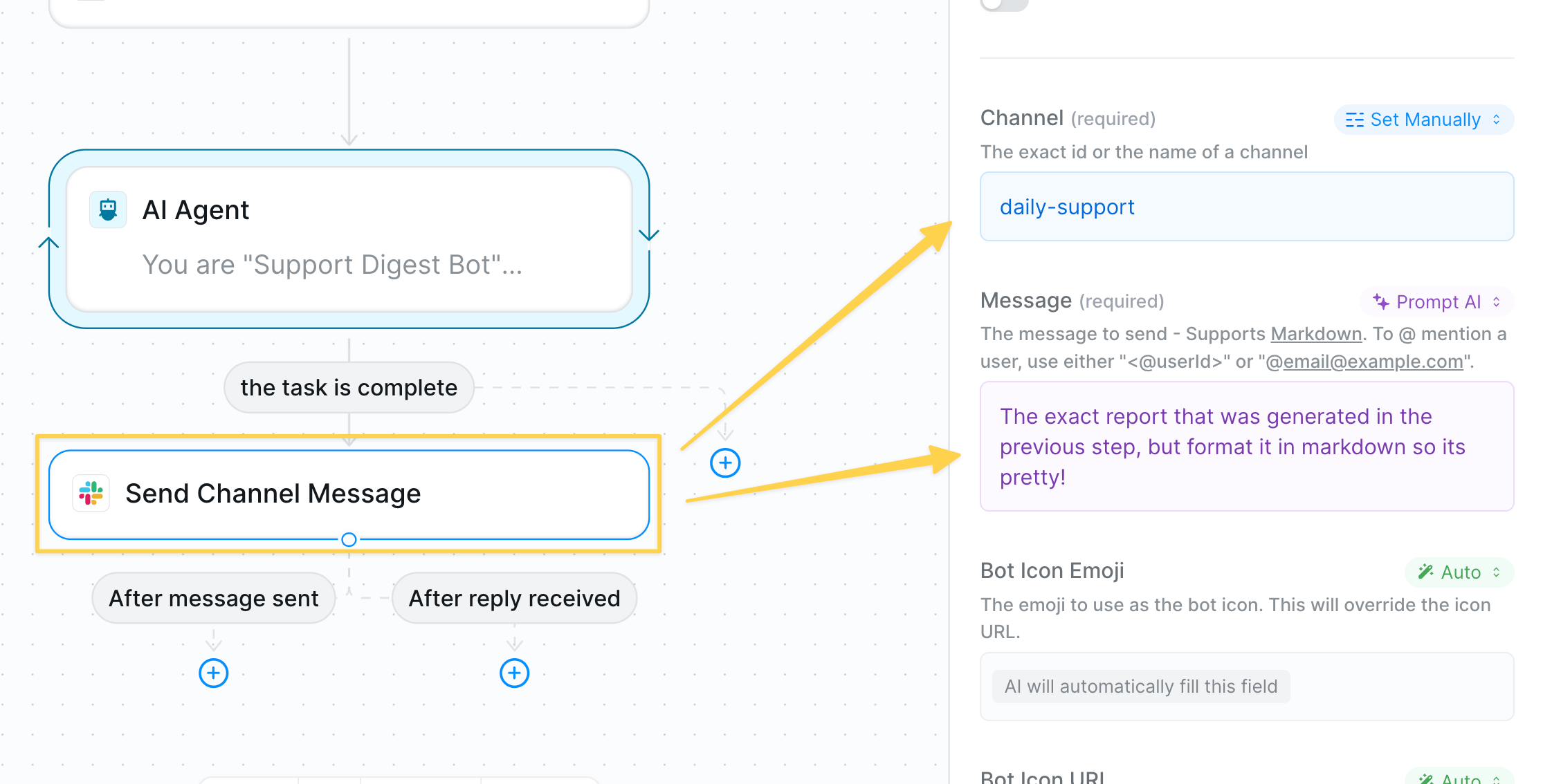 Slack post