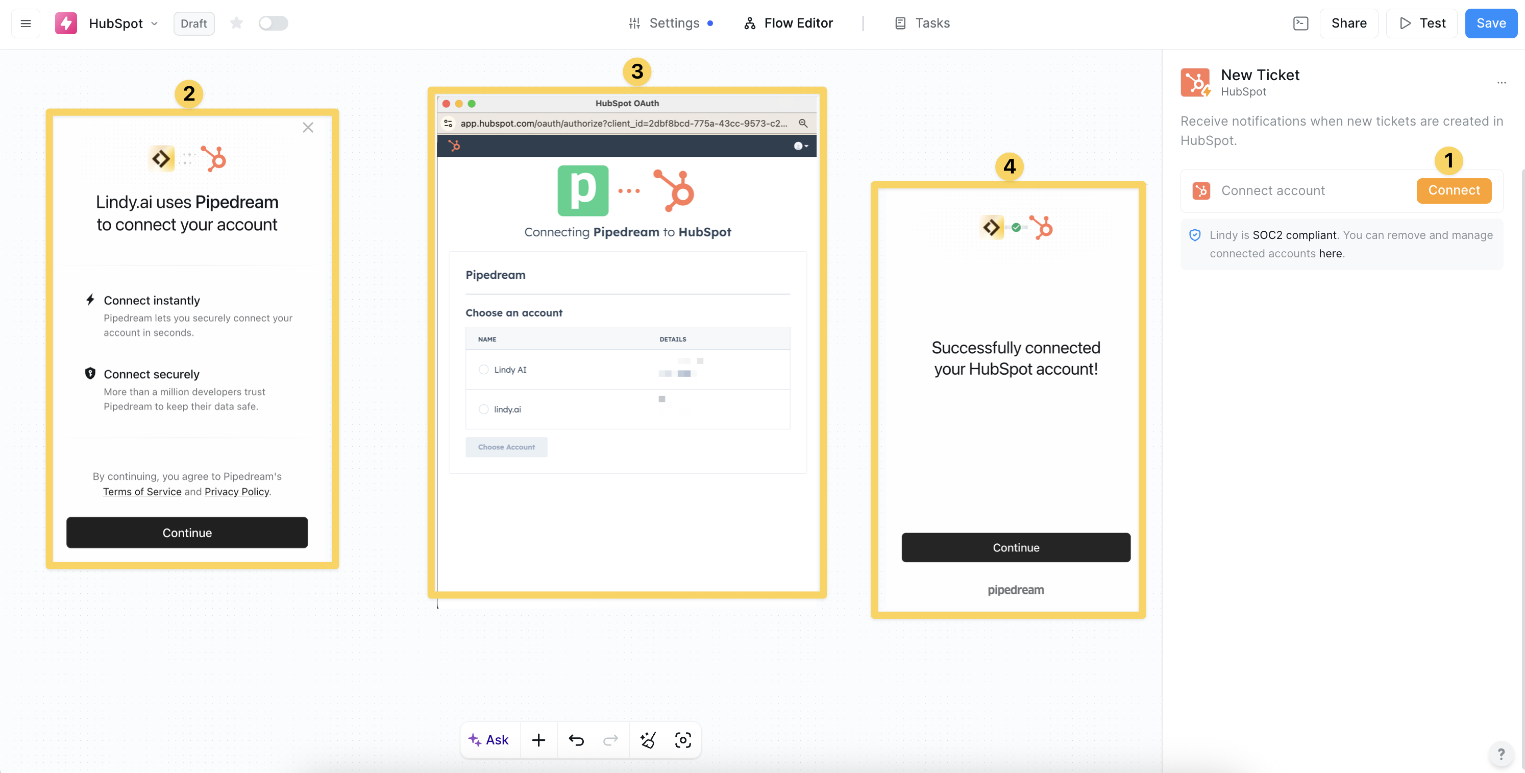 HubSpot connection