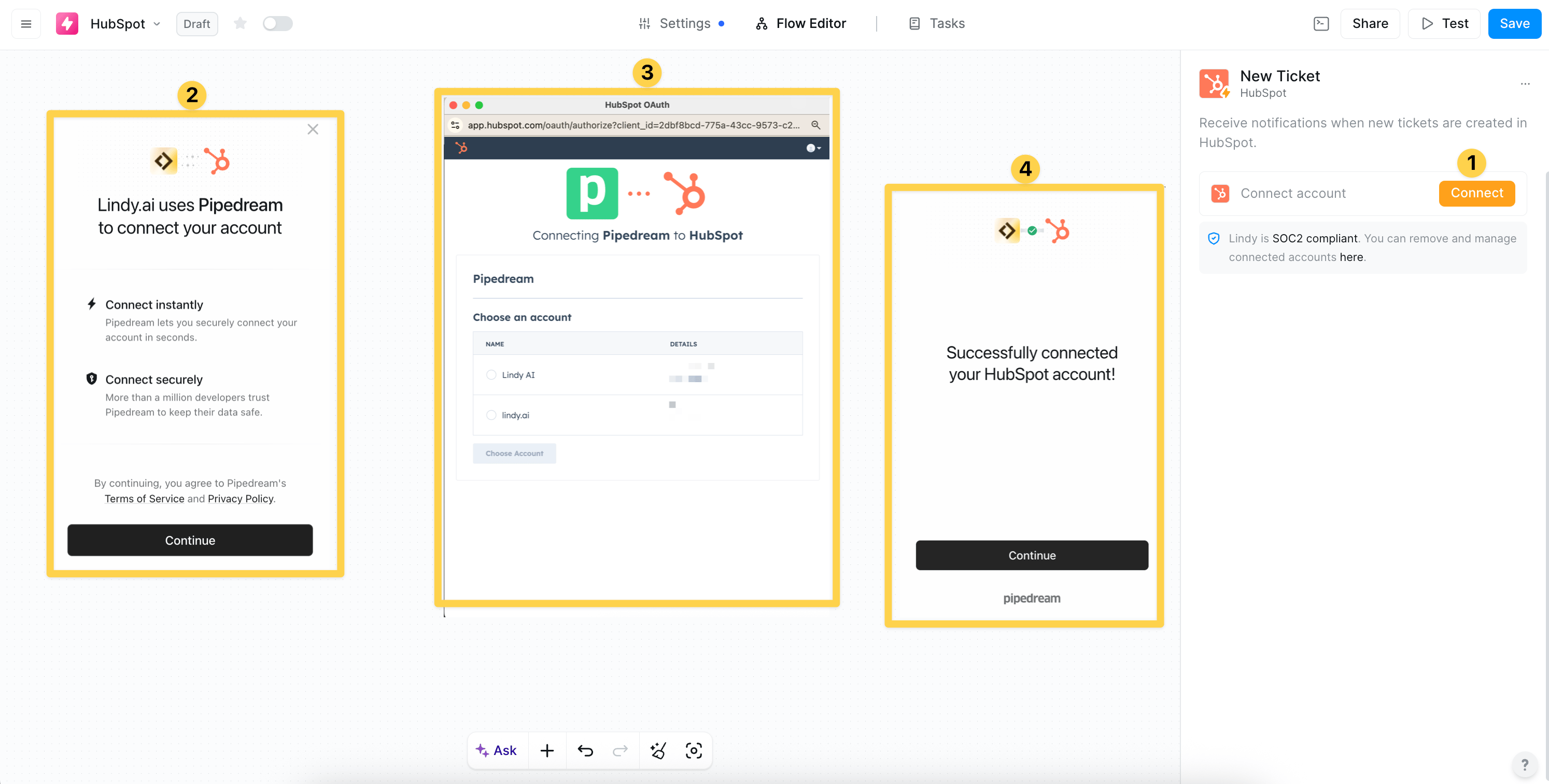 HubSpot connection