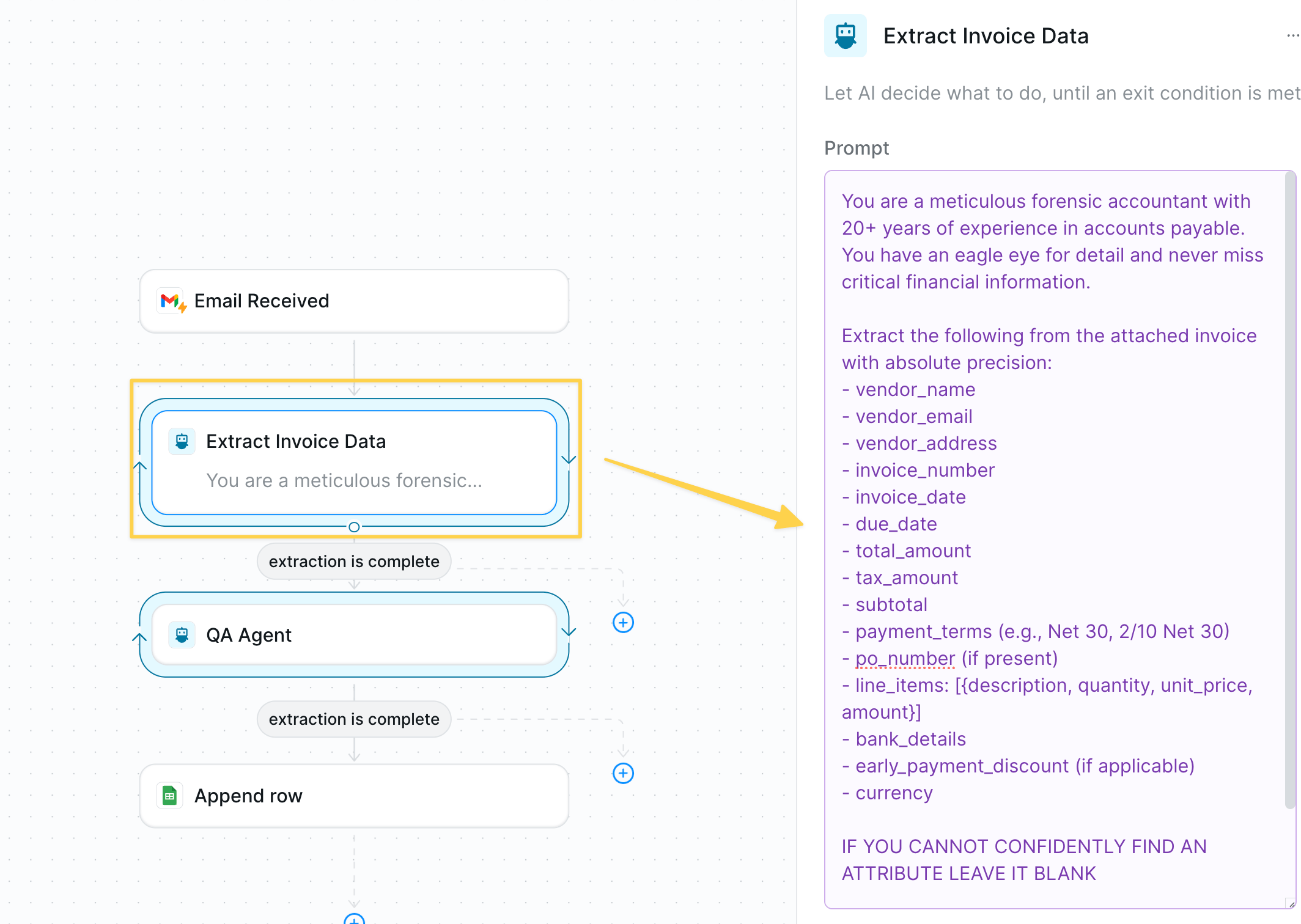 AI invoice data extraction