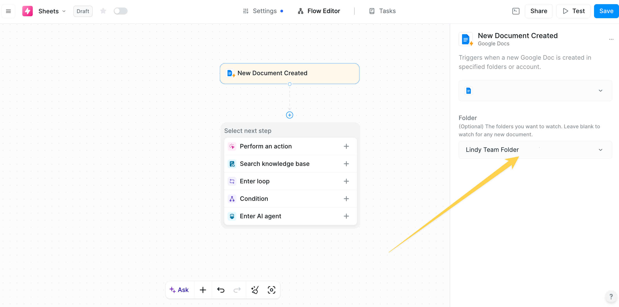 Google Docs connection