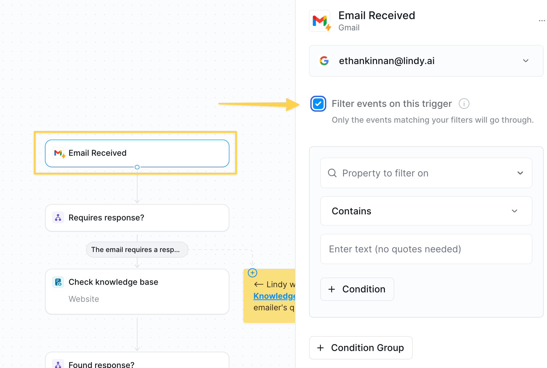 Gmail trigger