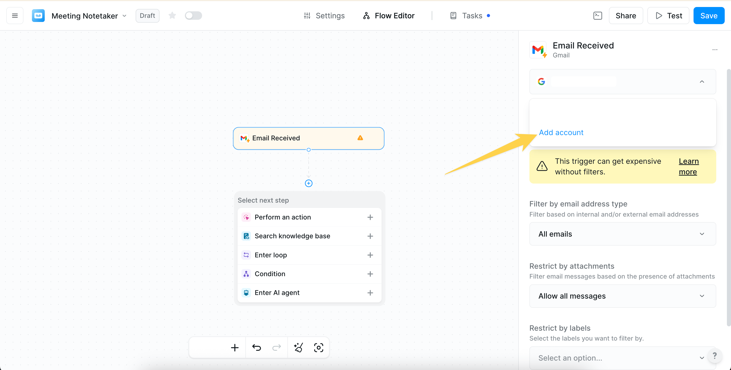 Calendar + Chat multi-trigger workflow