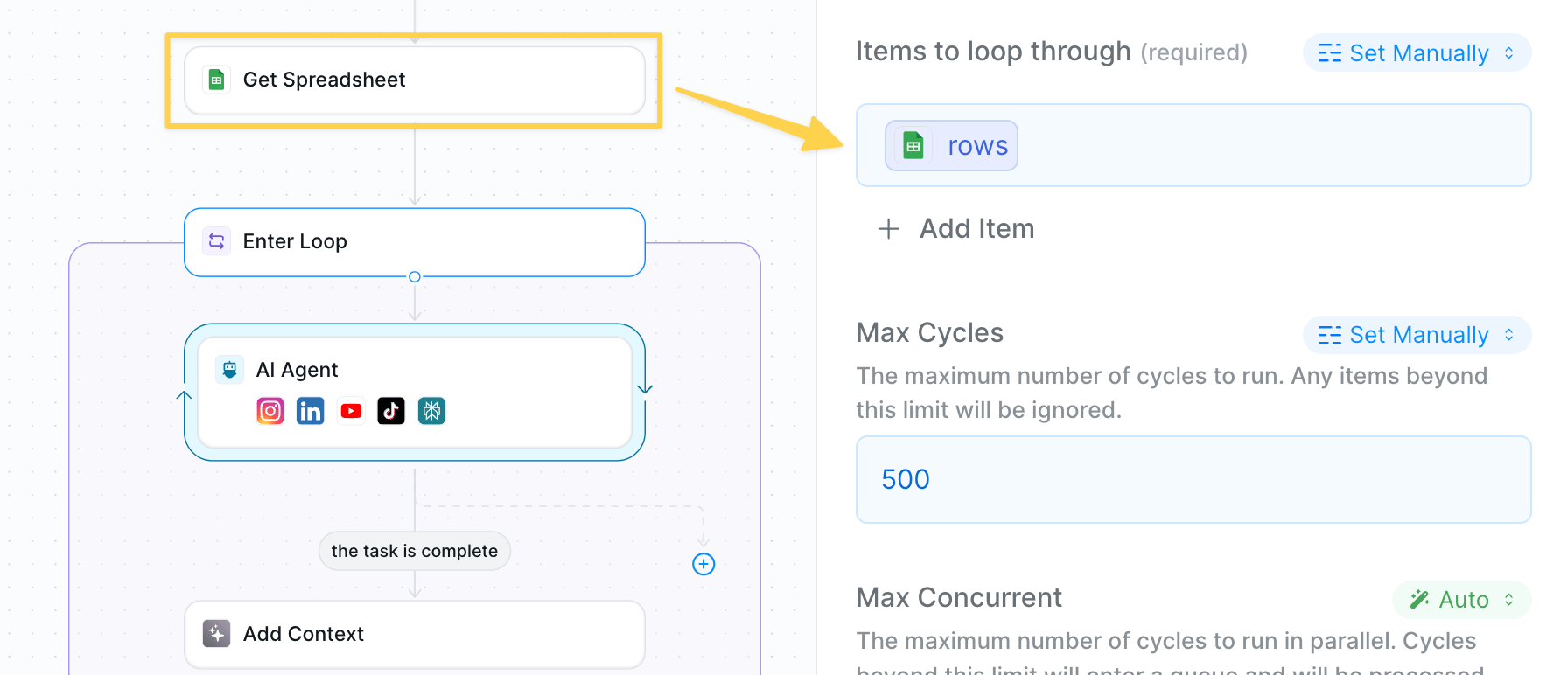 Competitor analysis loop start