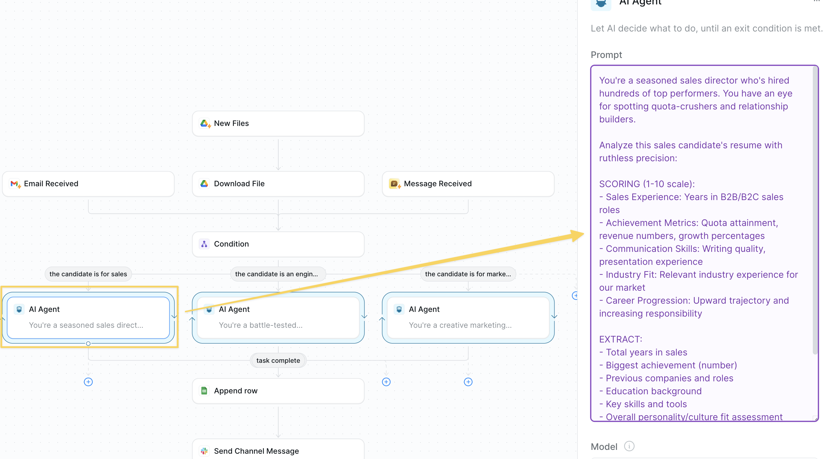 Role-specific AI analysis