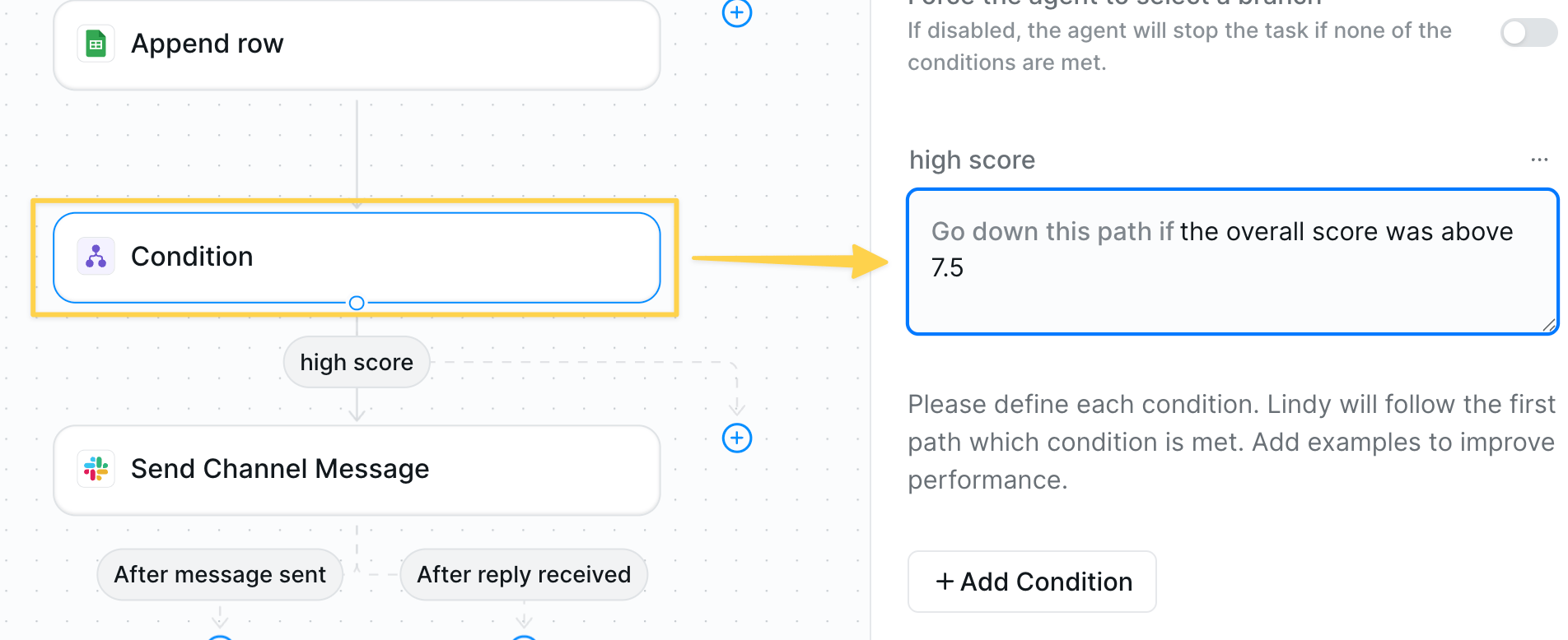 Top candidate filtering conditions