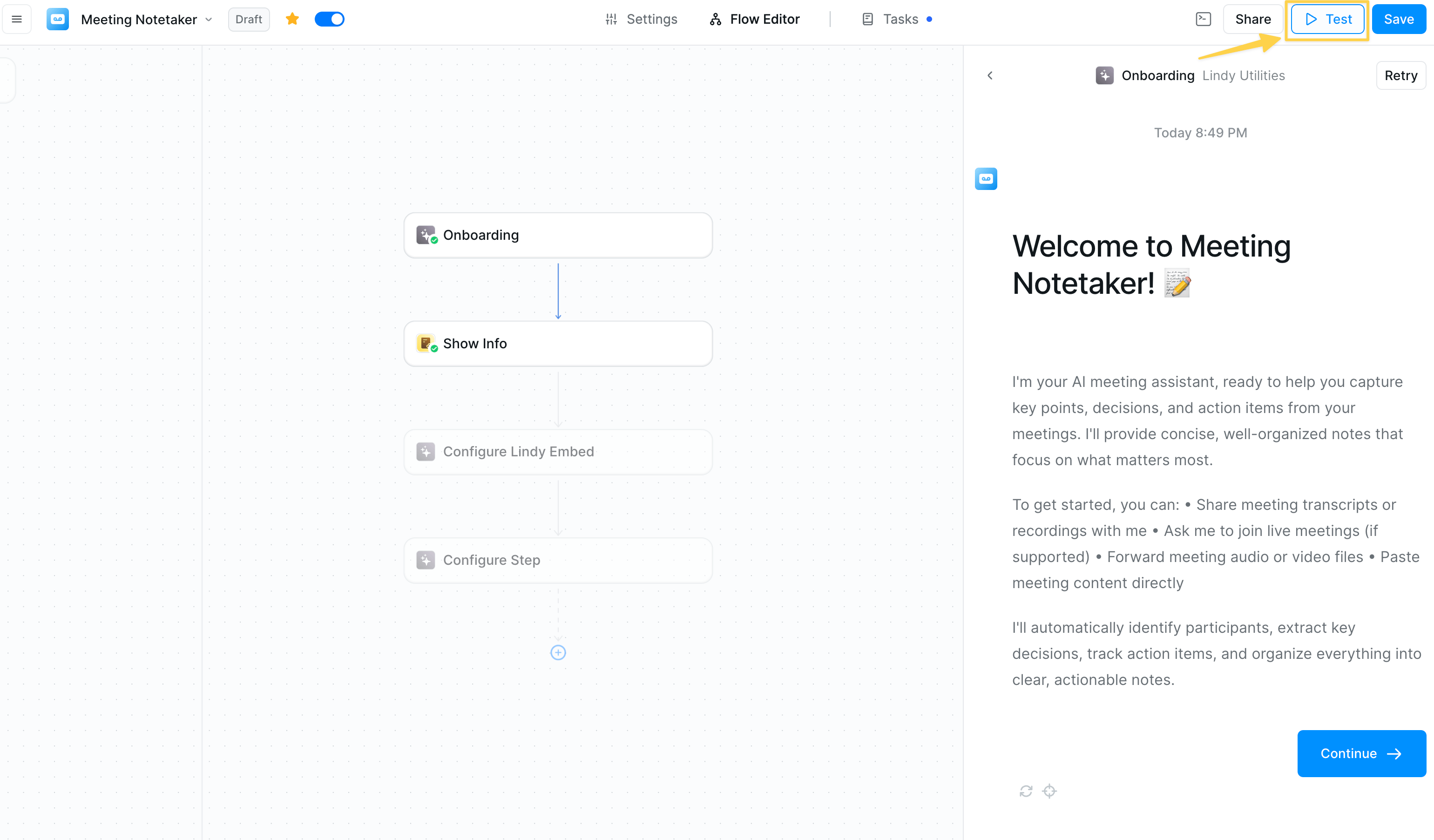 Step-by-Step Onboarding Test