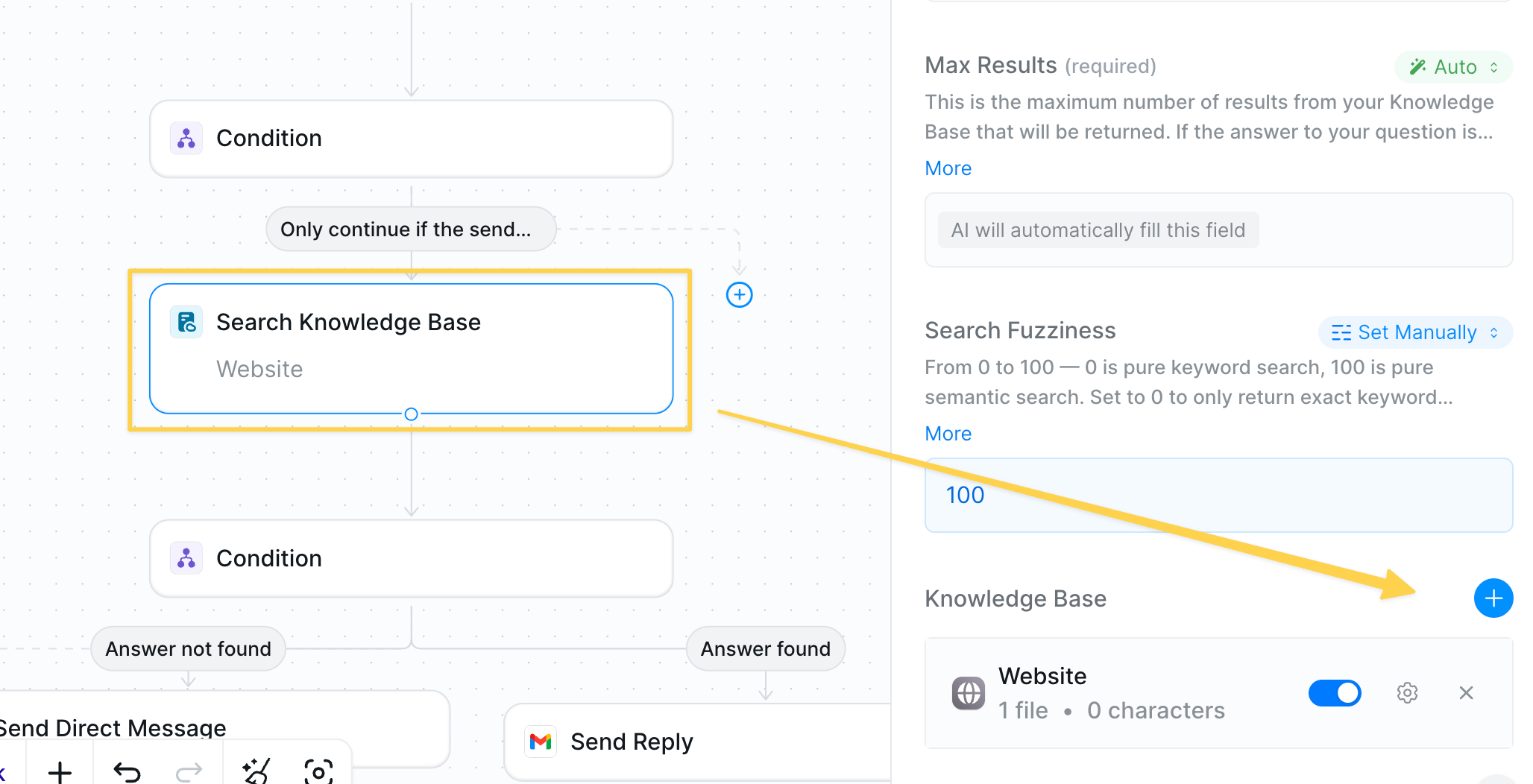 Knowledge base search