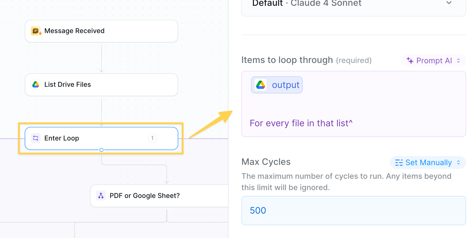 Enter file processing loop