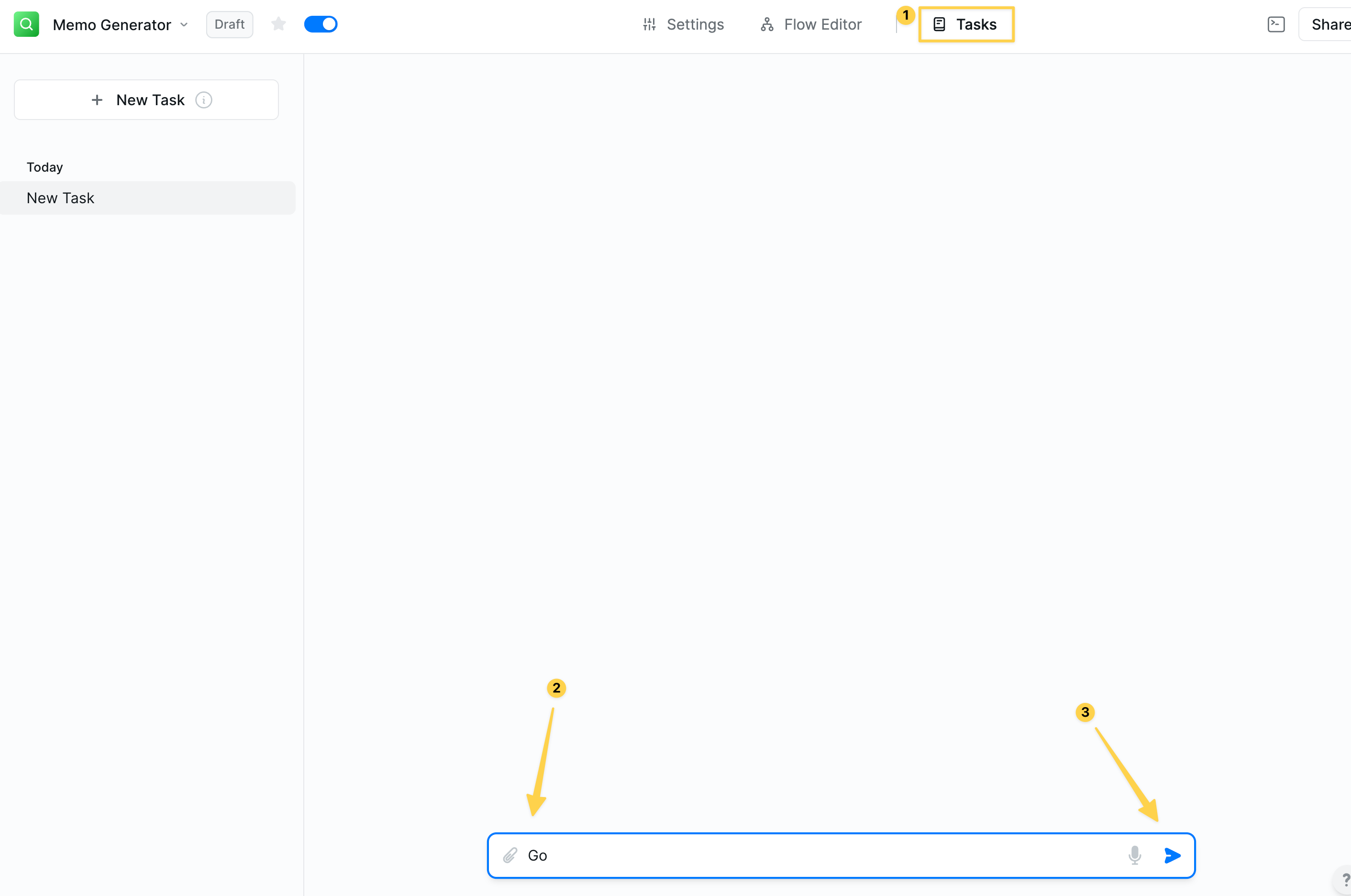 Chat message trigger setup
