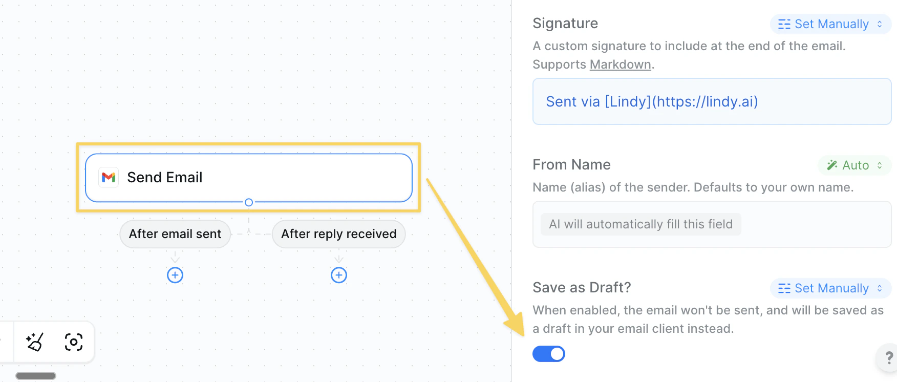 Ask for confirmation toggle