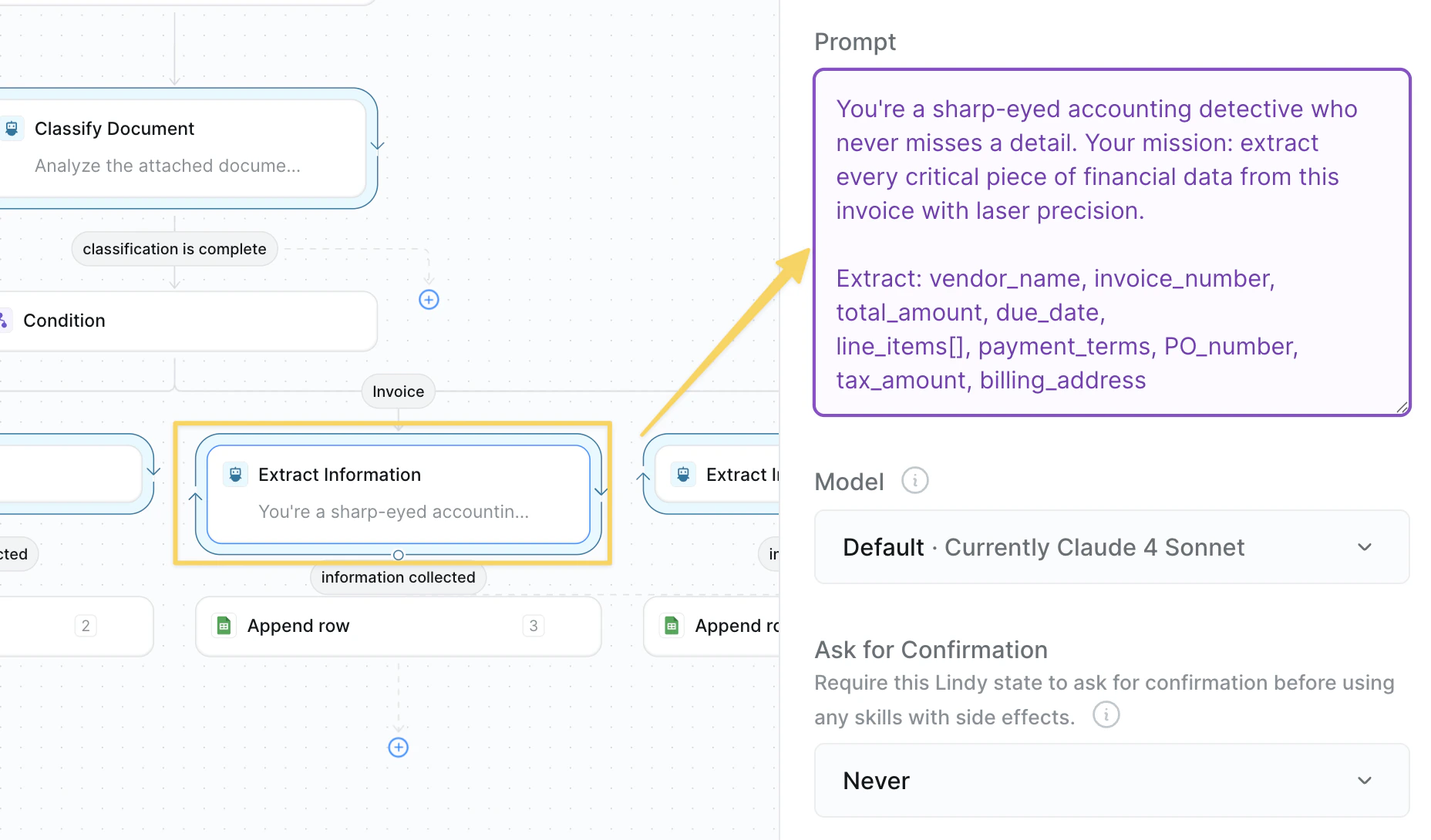 Type-specific data extraction