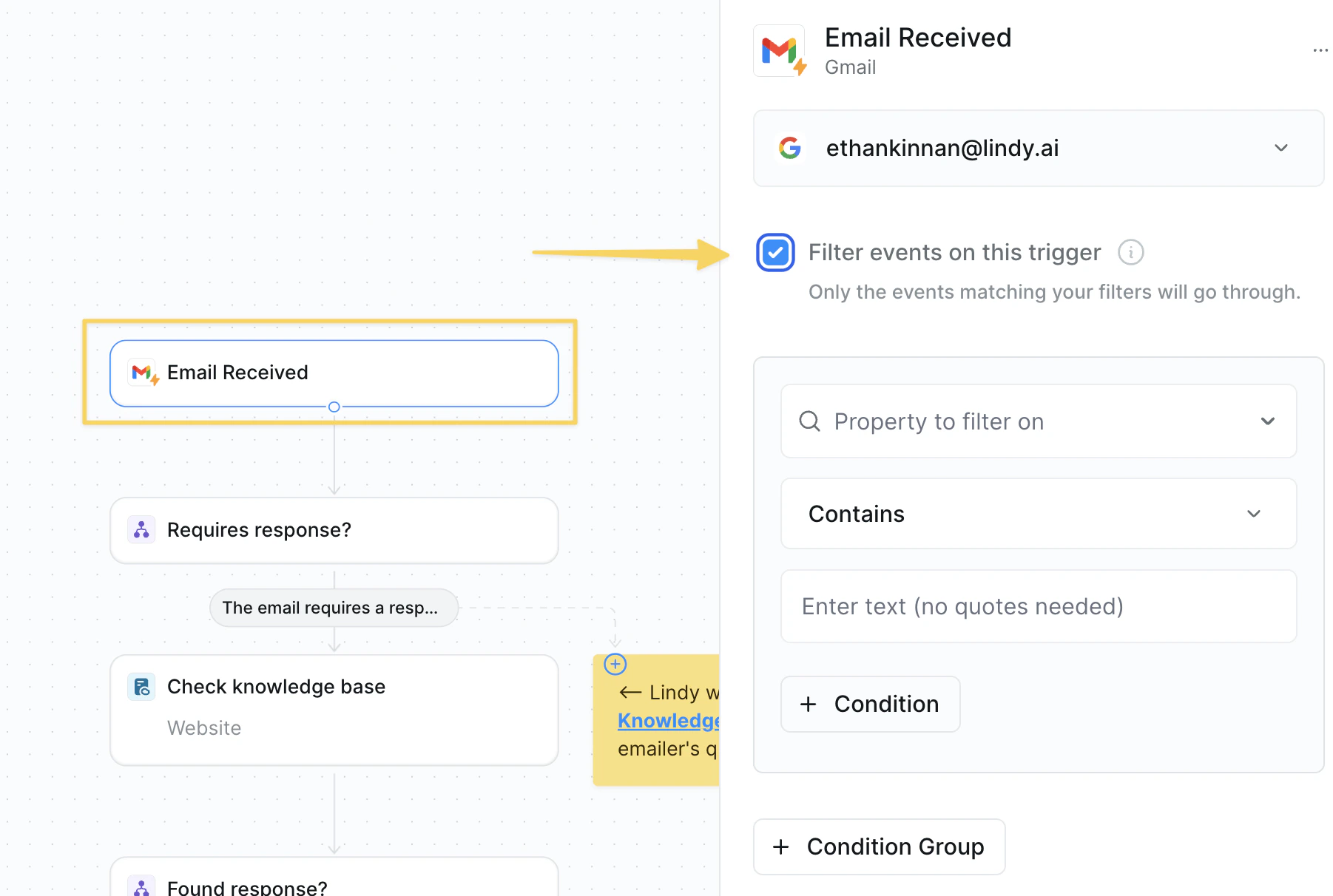 Gmail trigger