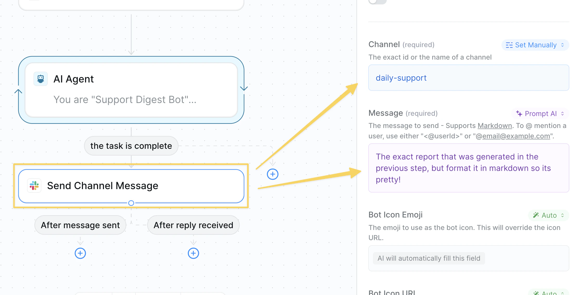 Slack post
