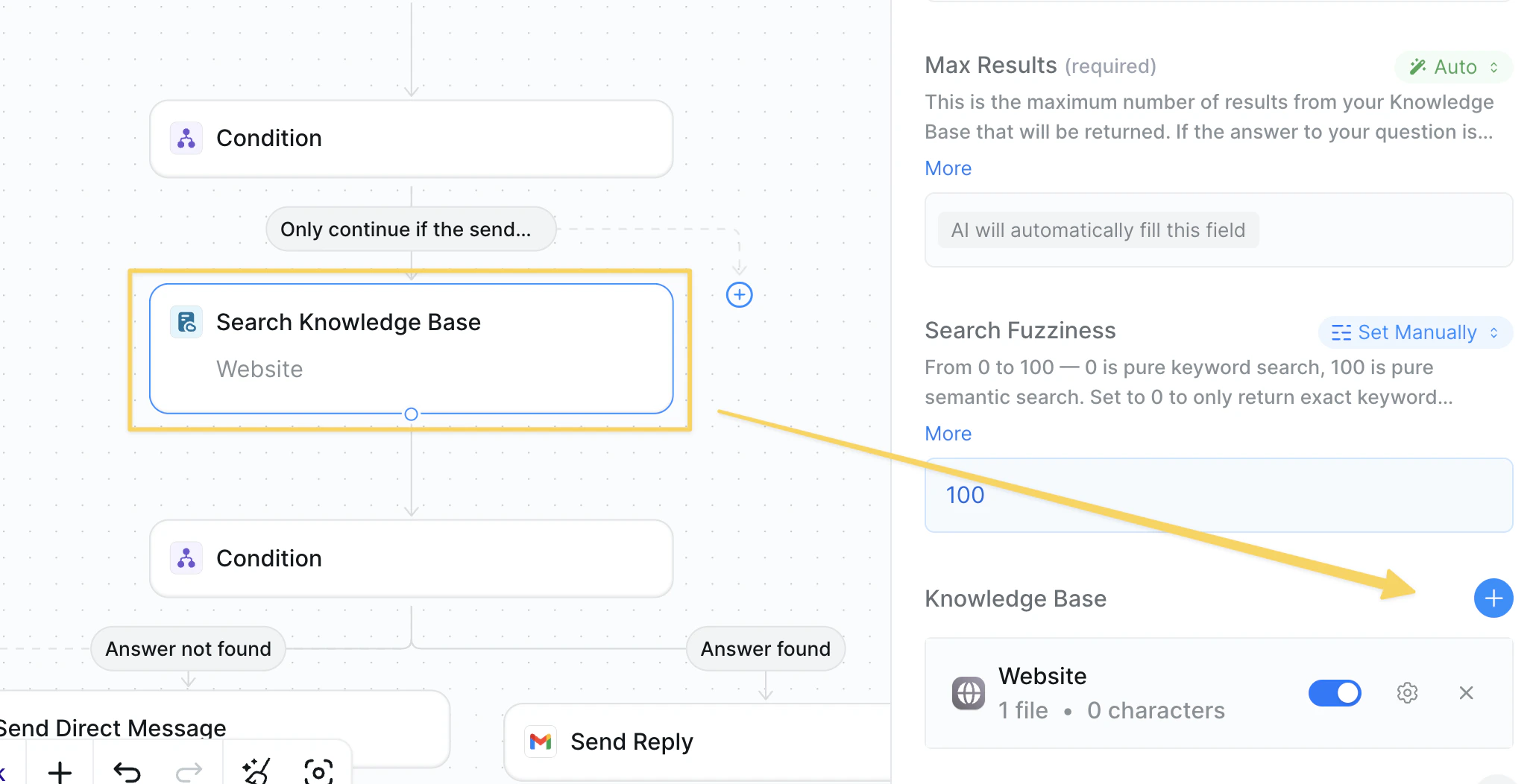 Knowledge base search