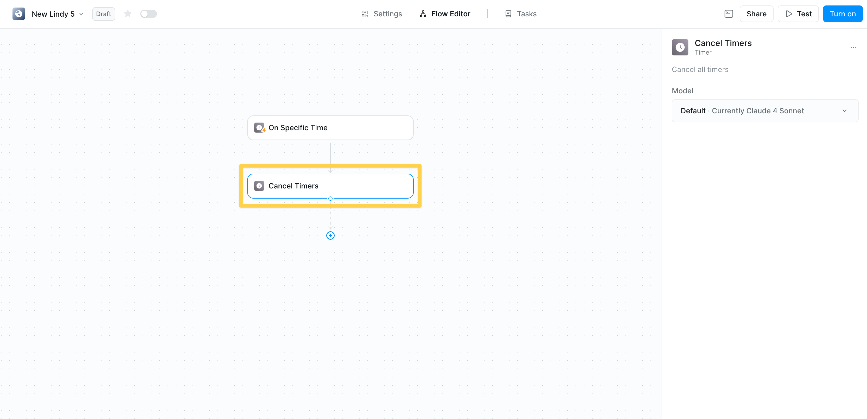 Cancel Timers action to stop all active timers
