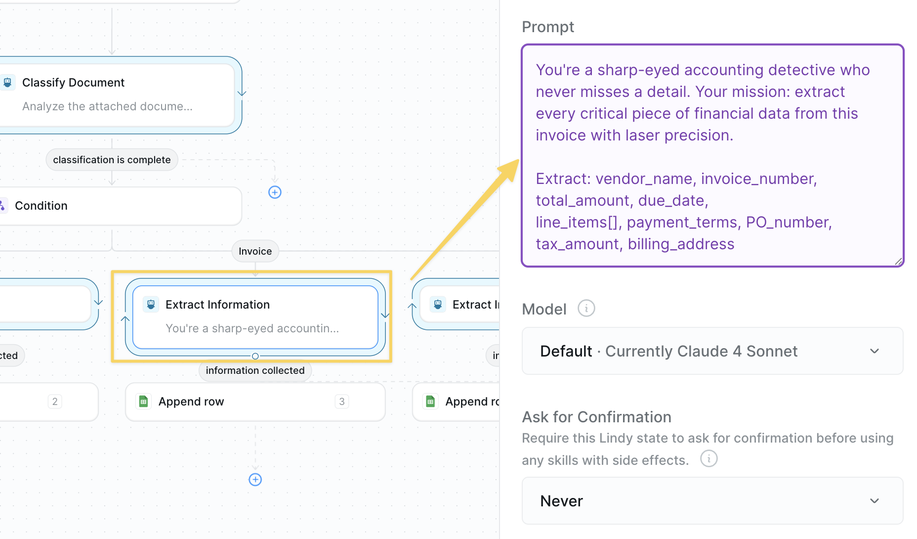 Type-specific data extraction