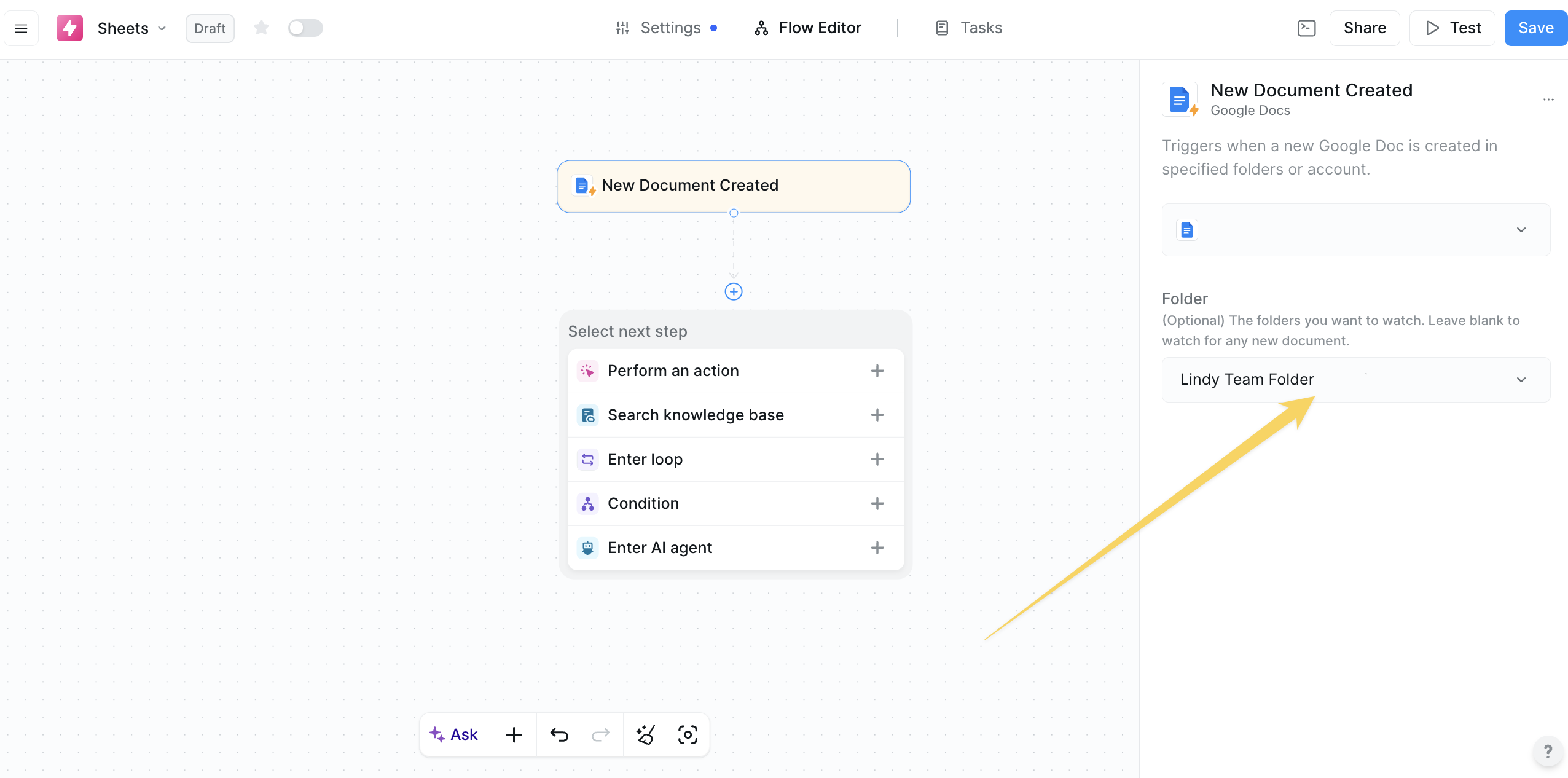 Google Docs connection