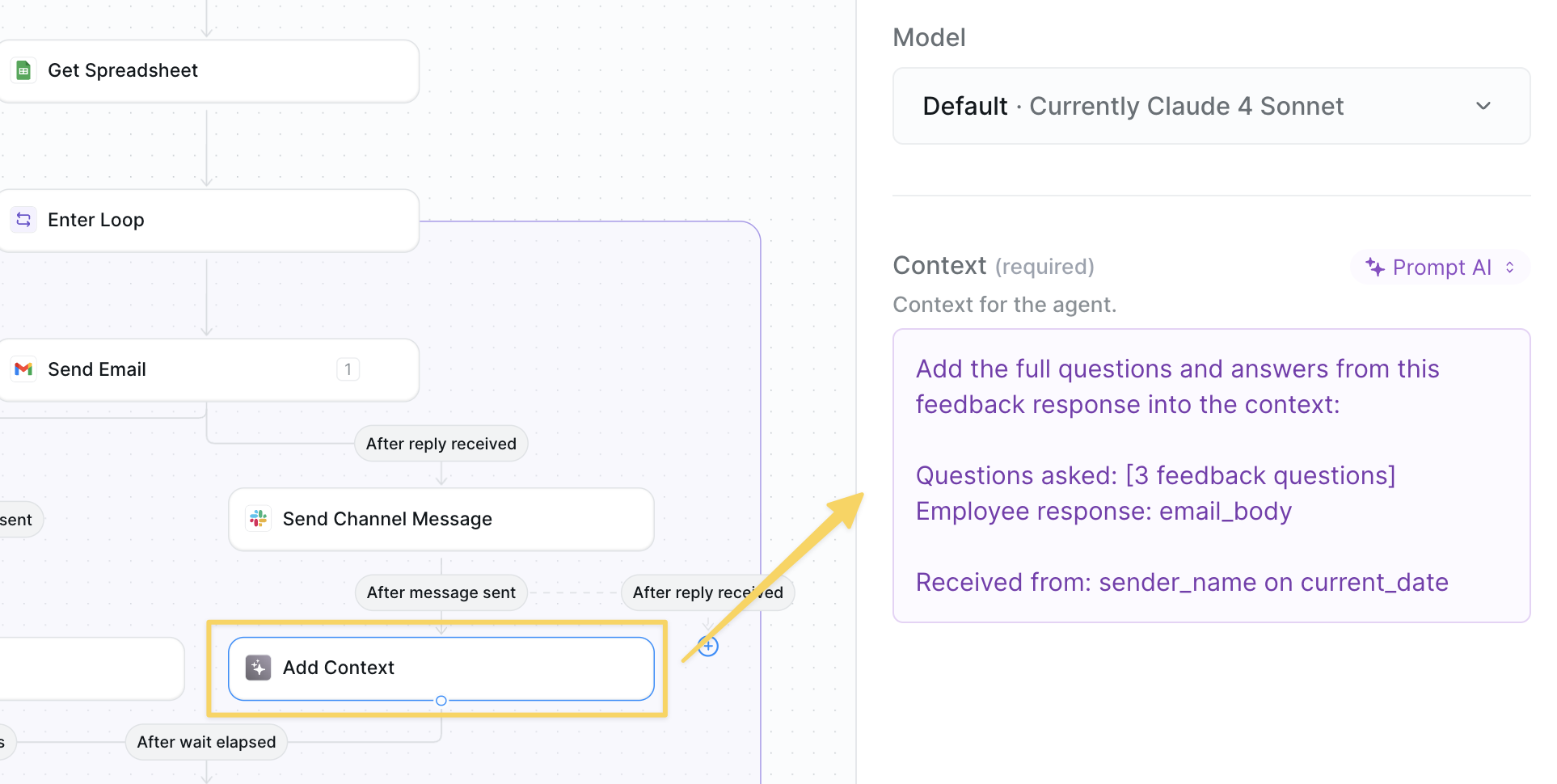 Context collection for feedback
