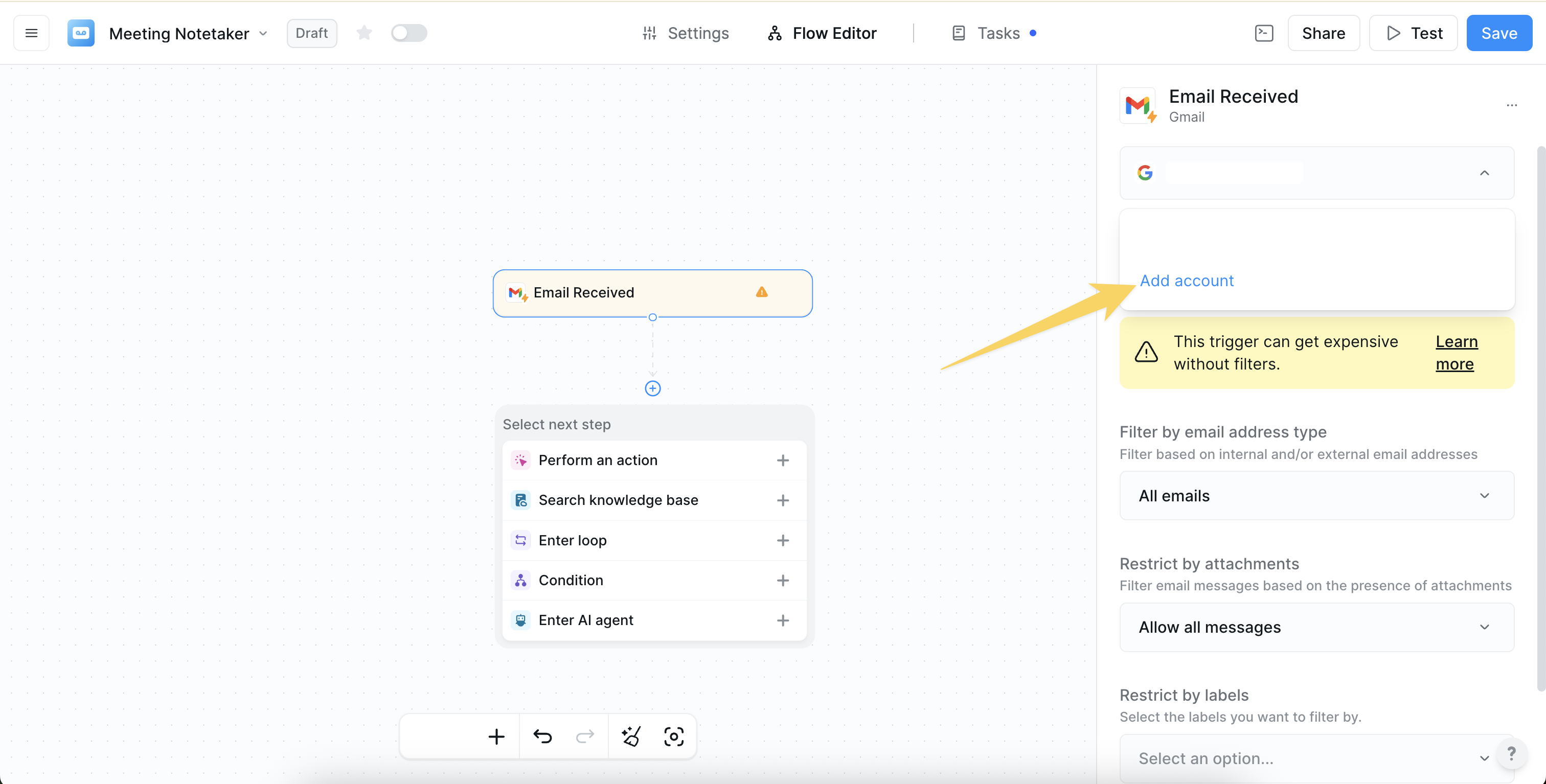 Calendar + Chat multi-trigger workflow