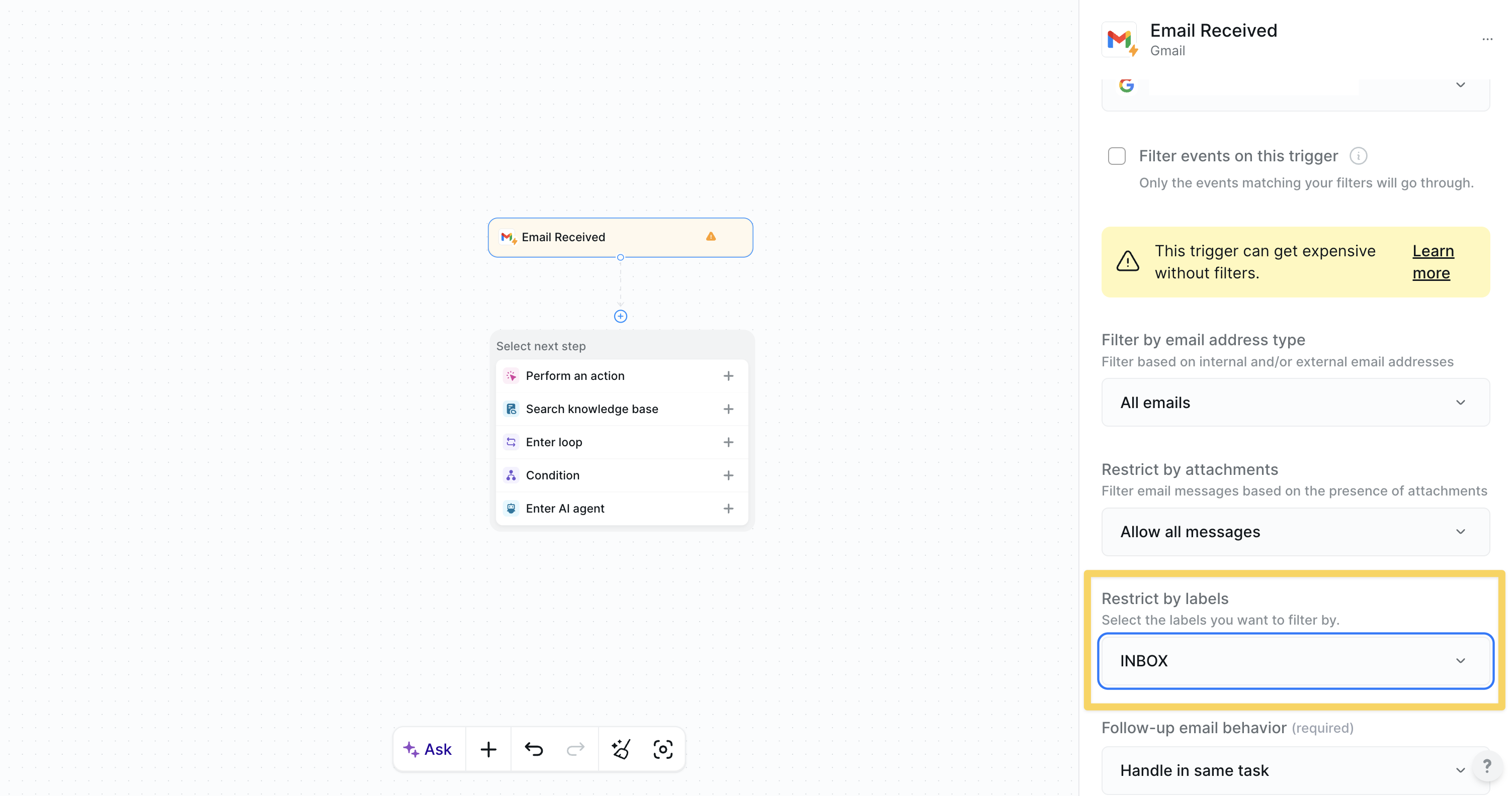 Calendar + Chat multi-trigger workflow