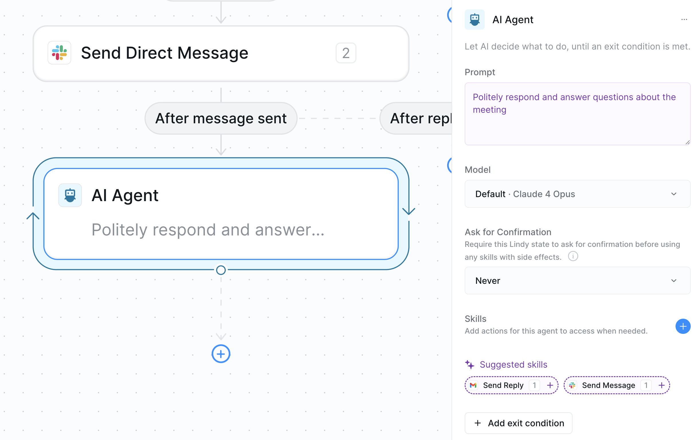 AI Agent configuration