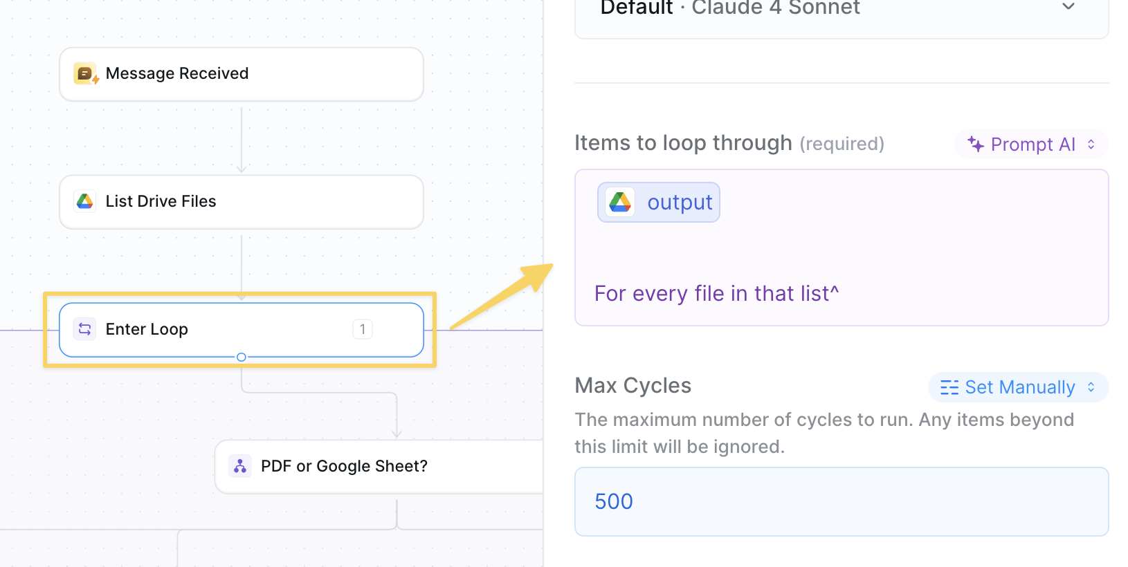 Enter file processing loop