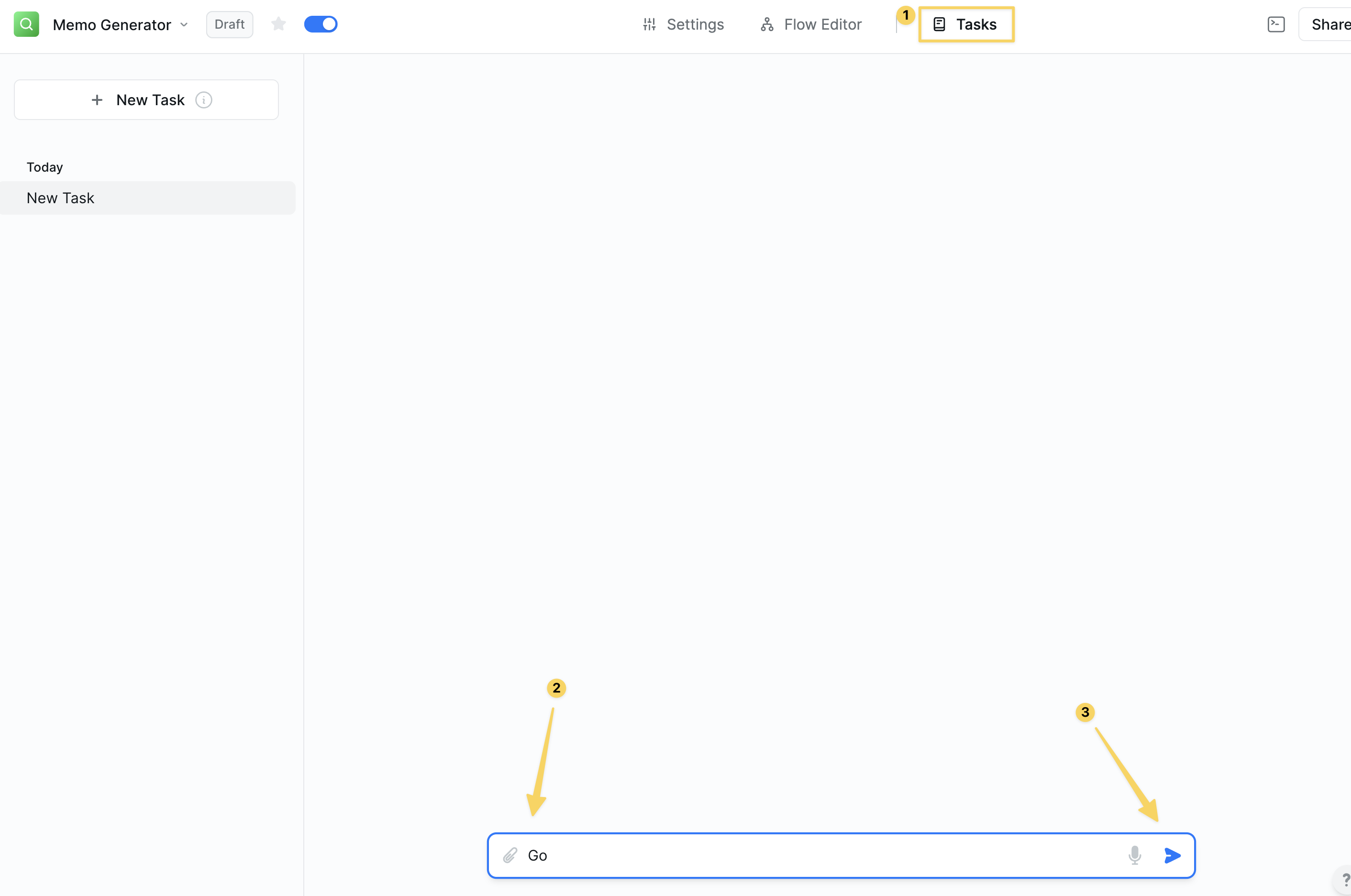 Chat message trigger setup