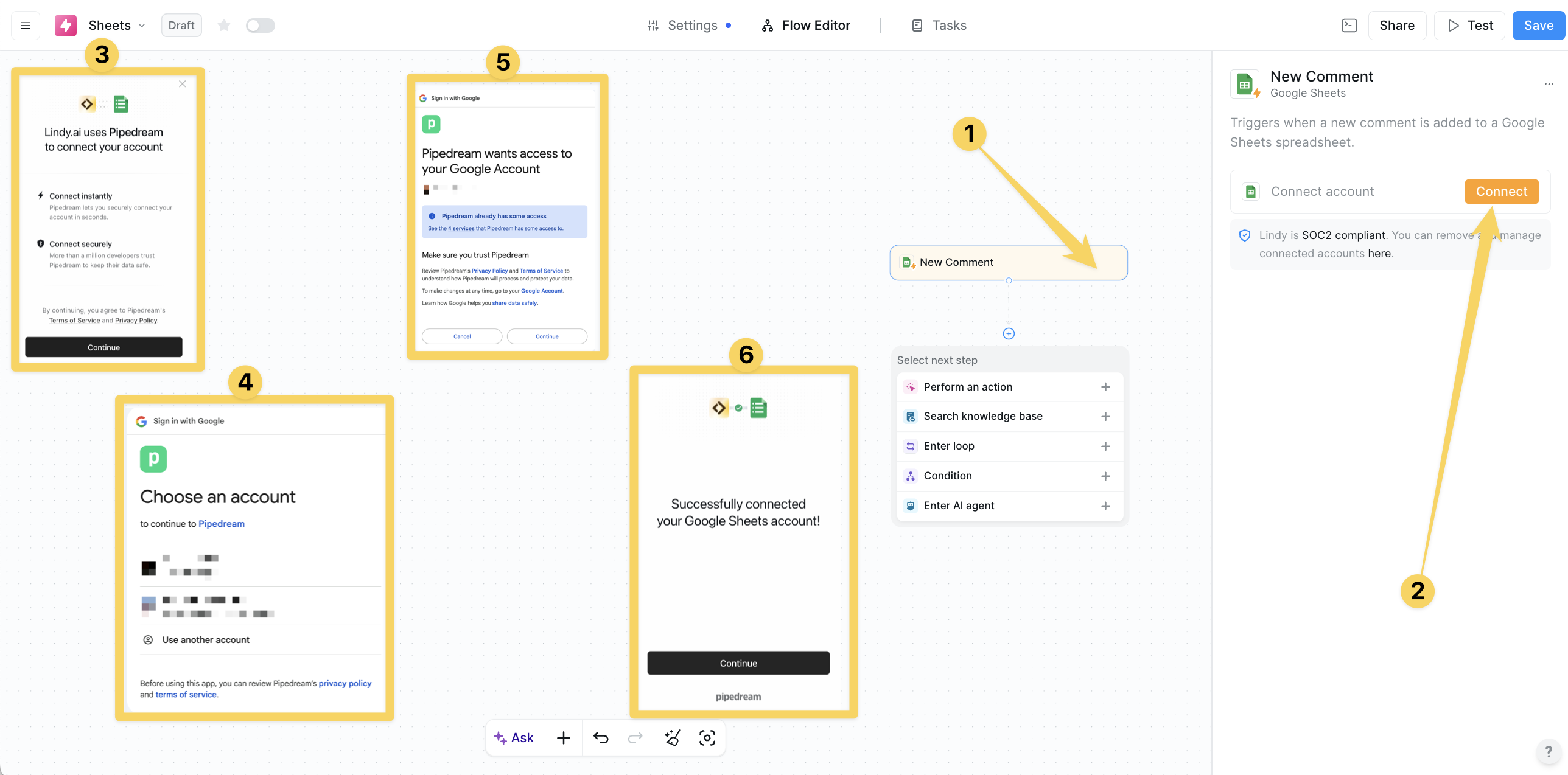 Google Sheets connection
