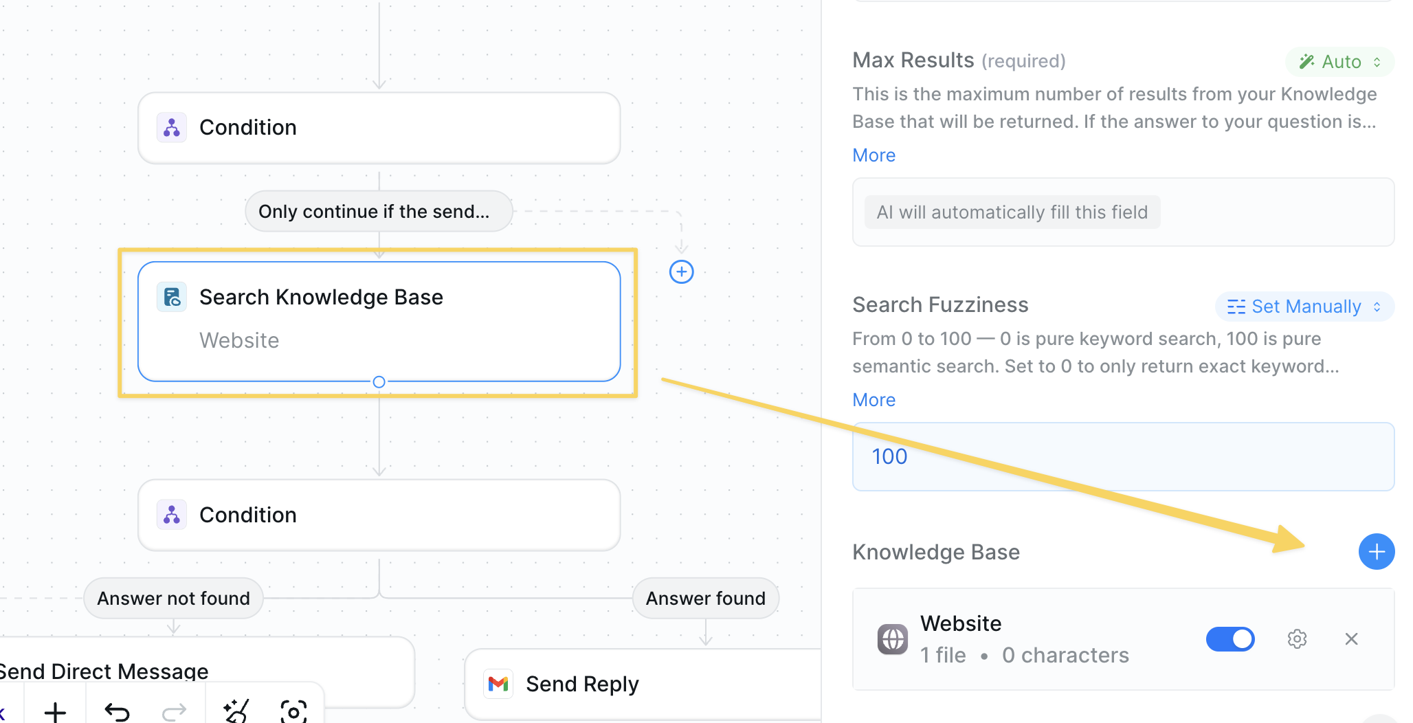 Knowledge base search