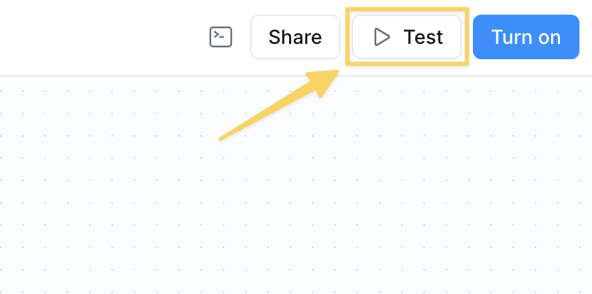 Test panel button location