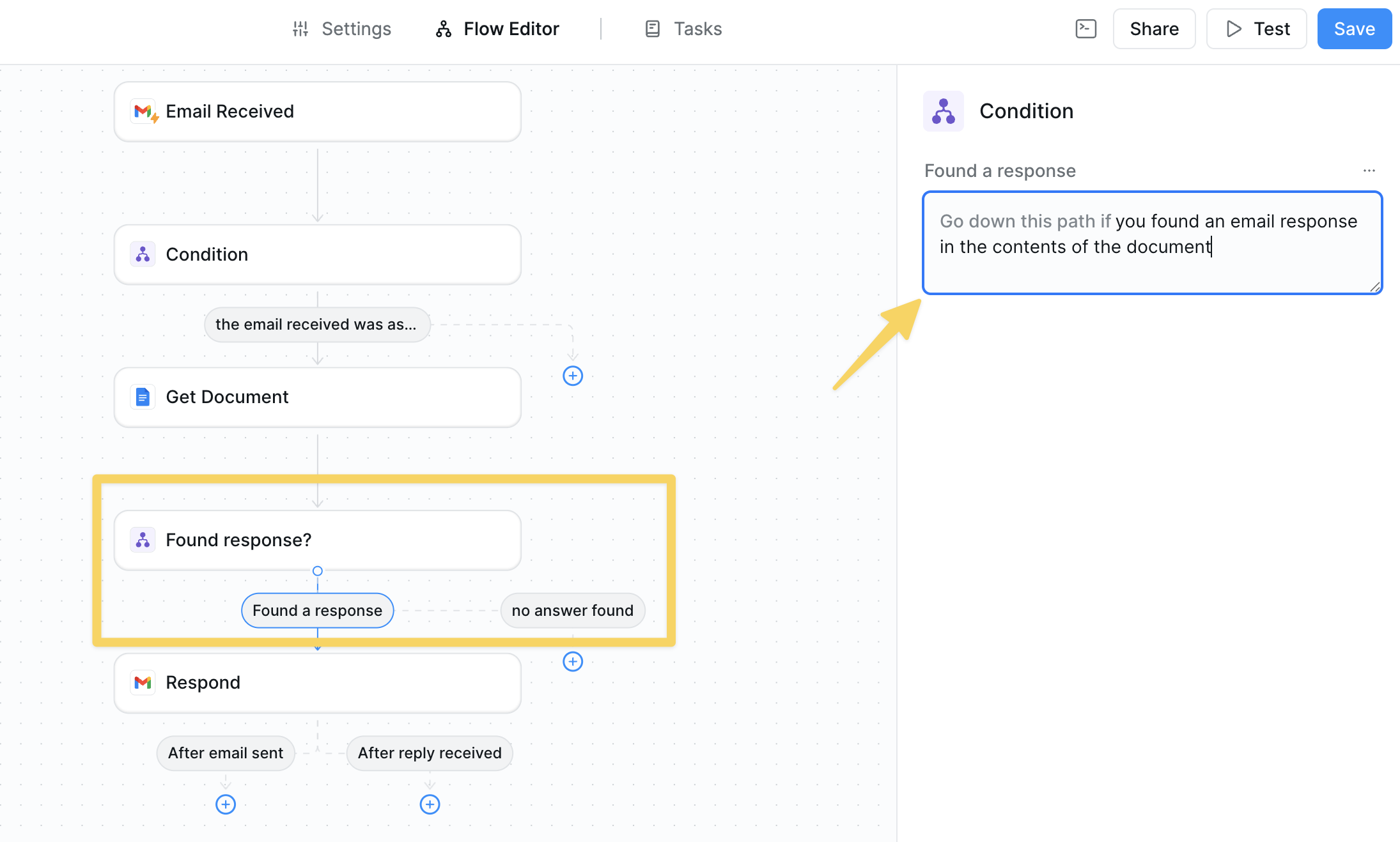 Renaming a condition
