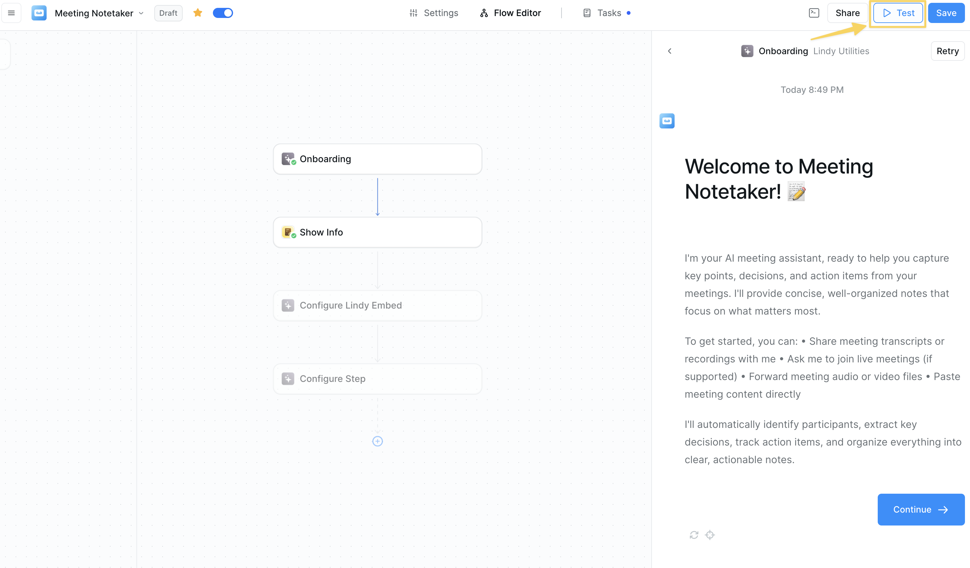 Step-by-Step Onboarding Test