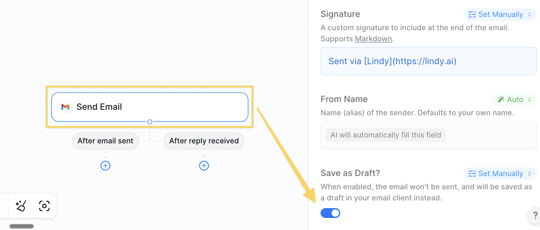 Ask for confirmation toggle