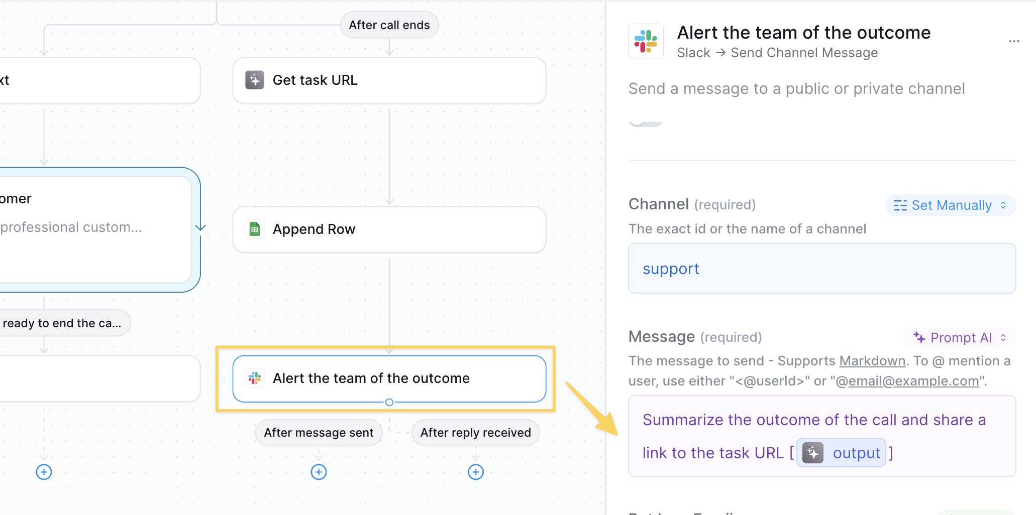 Slack alert