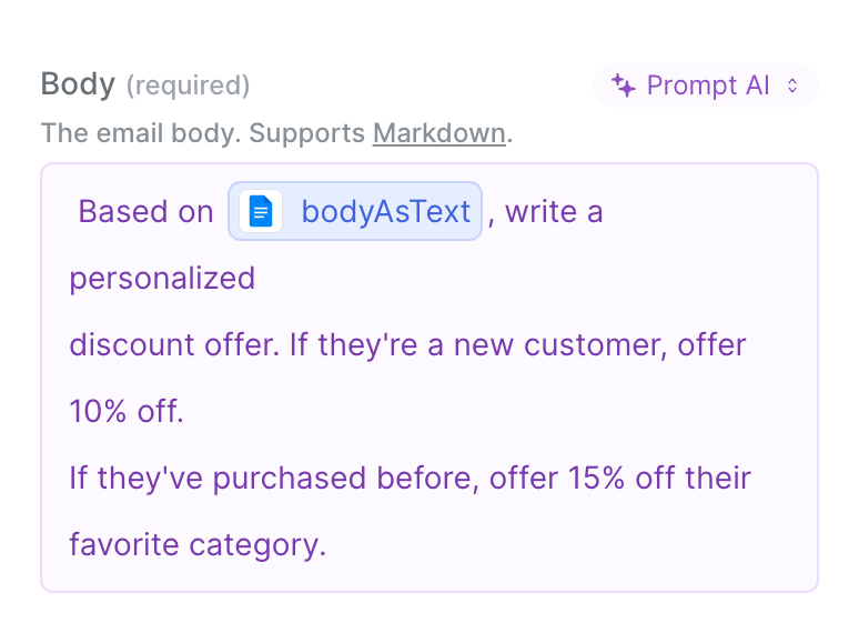 Writing effective prompts with good and bad examples