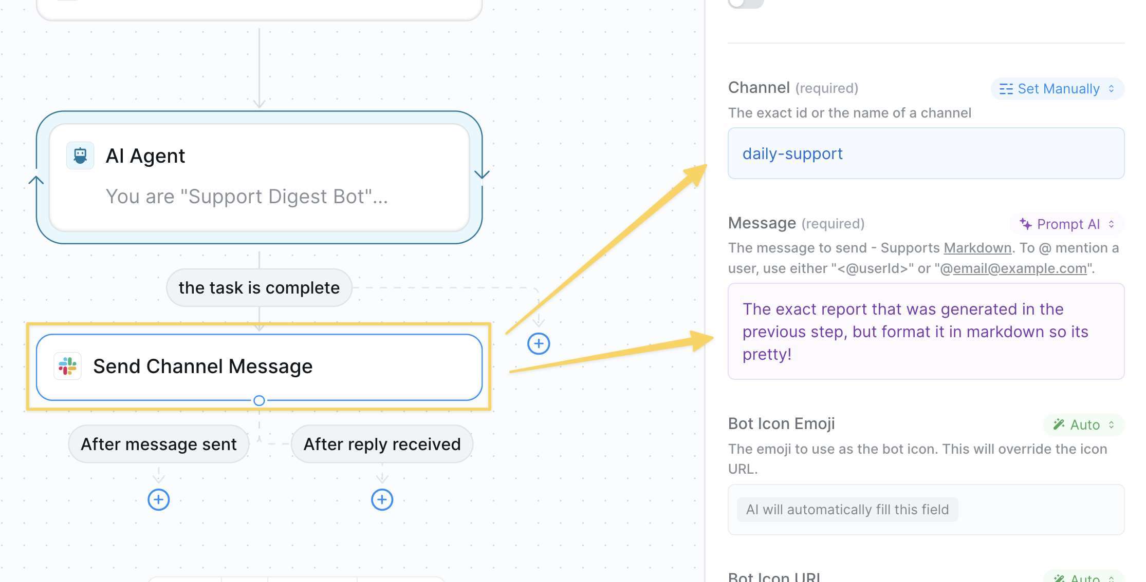 Slack post