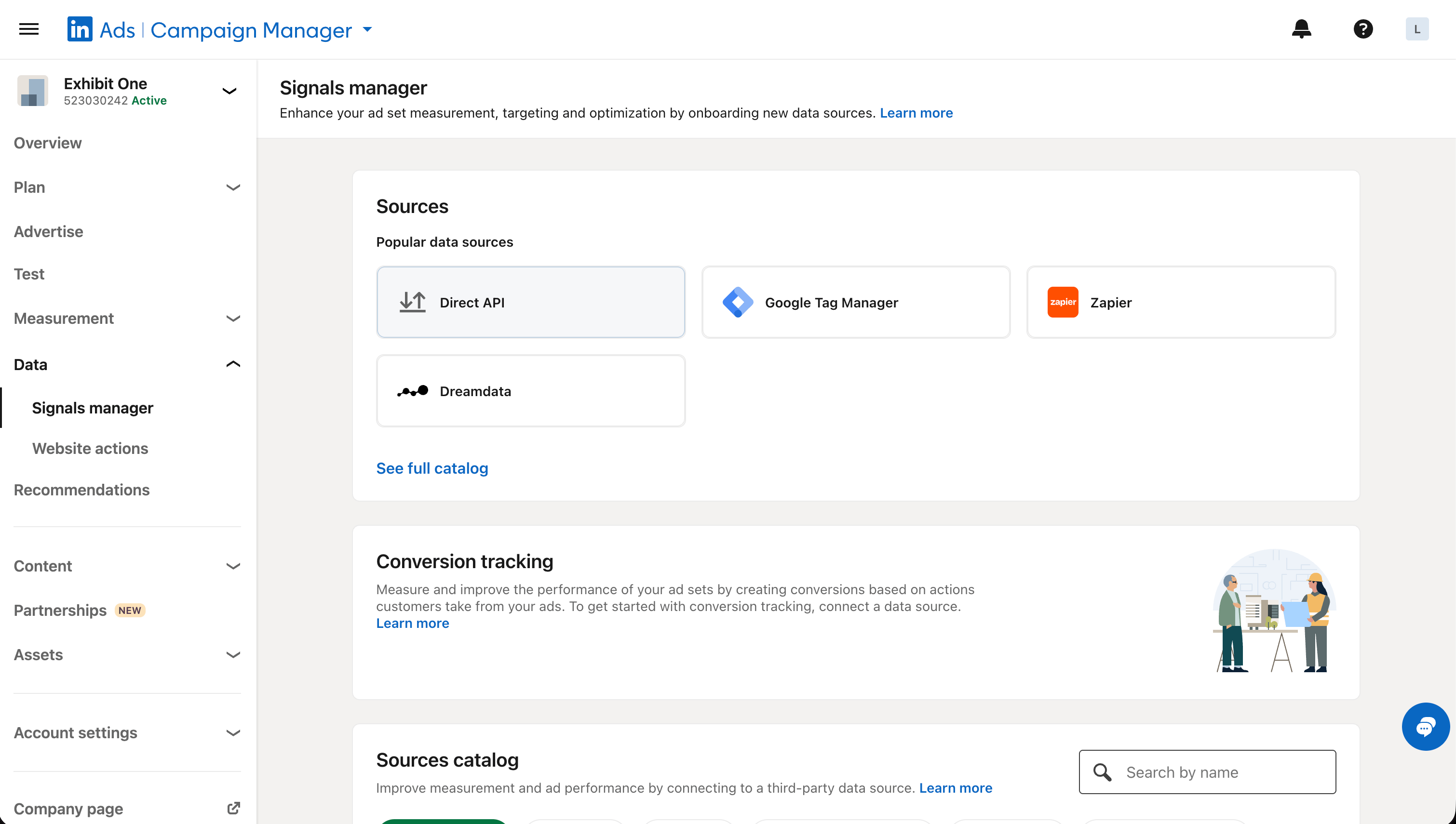 LinkedIn - Signals Manager Direct API