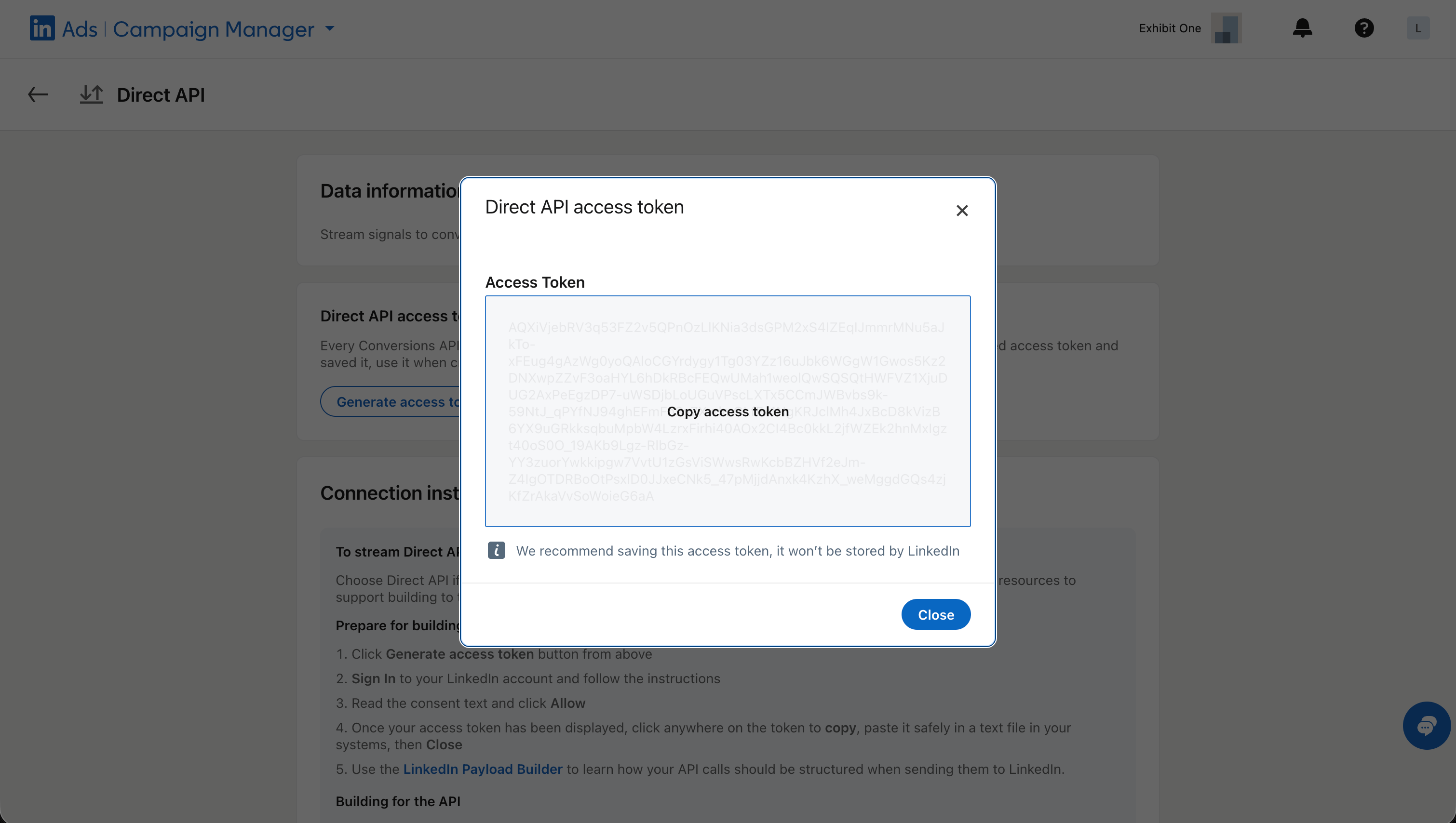 LinkedIn - Copy Token