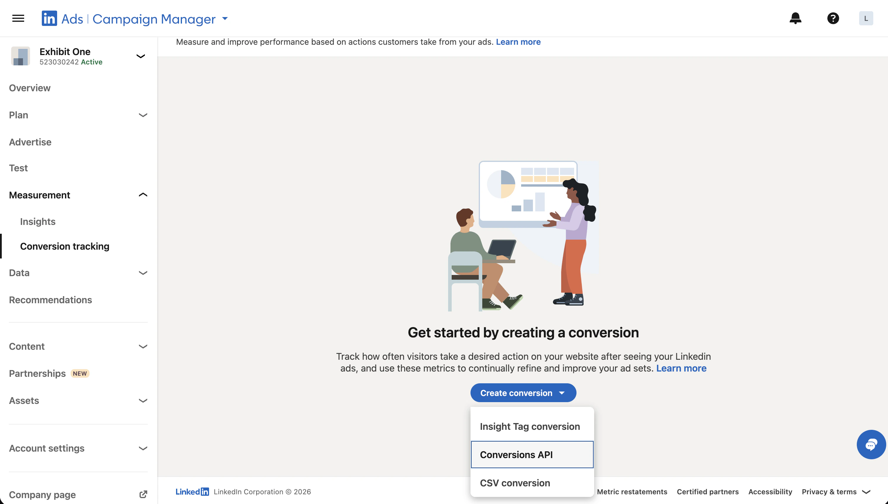 LinkedIn - Create Conversion