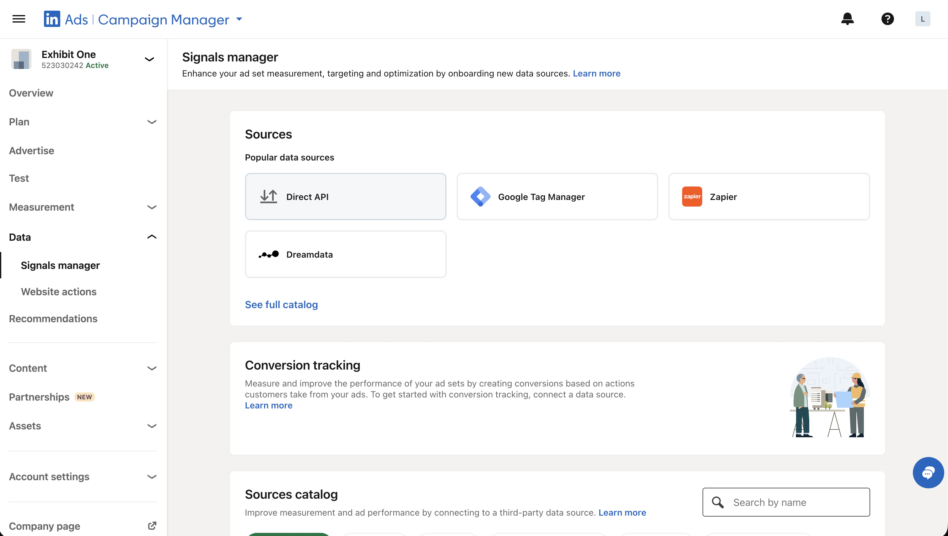 LinkedIn - Signals Manager Direct API