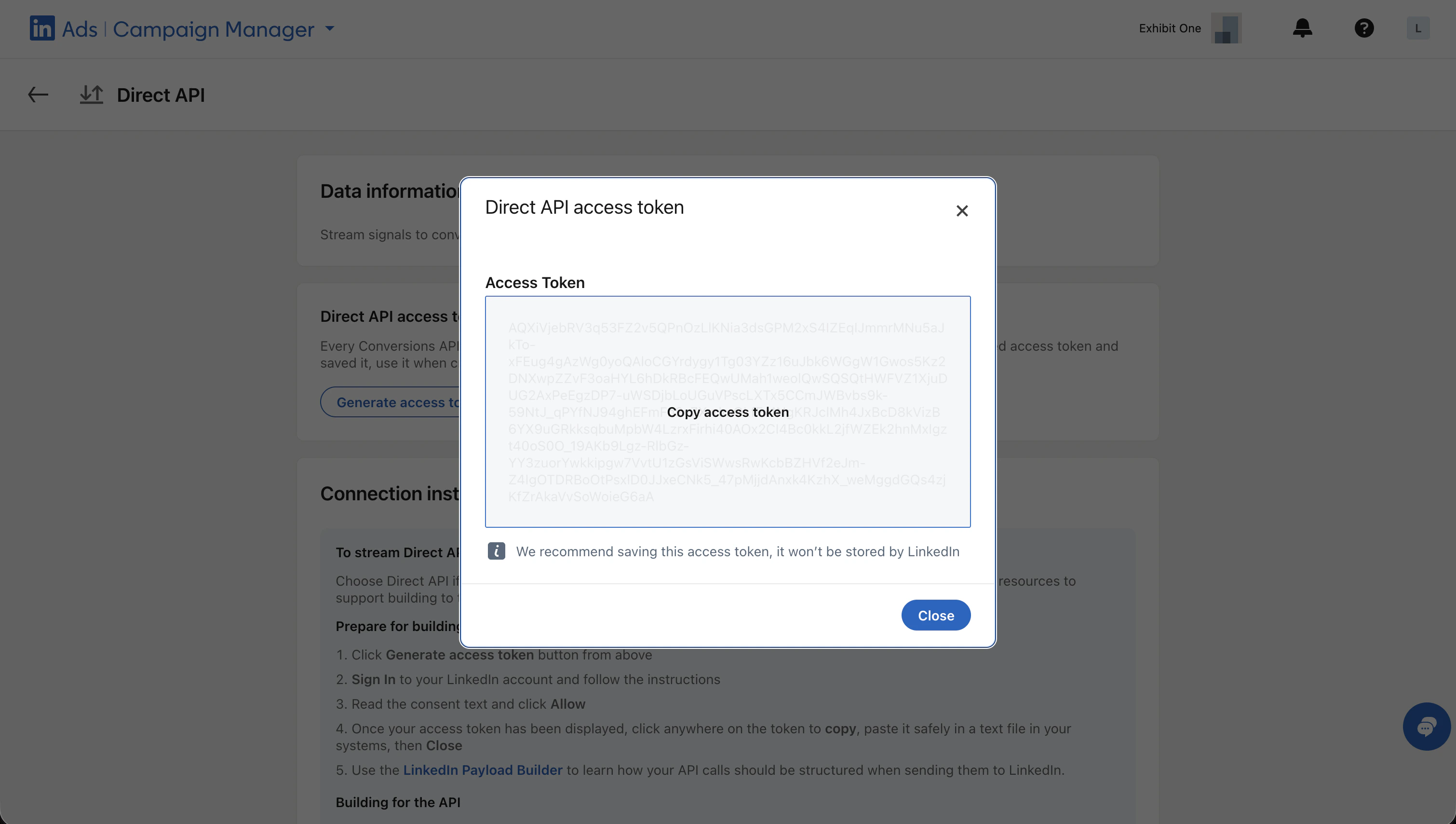 LinkedIn - Copy Token