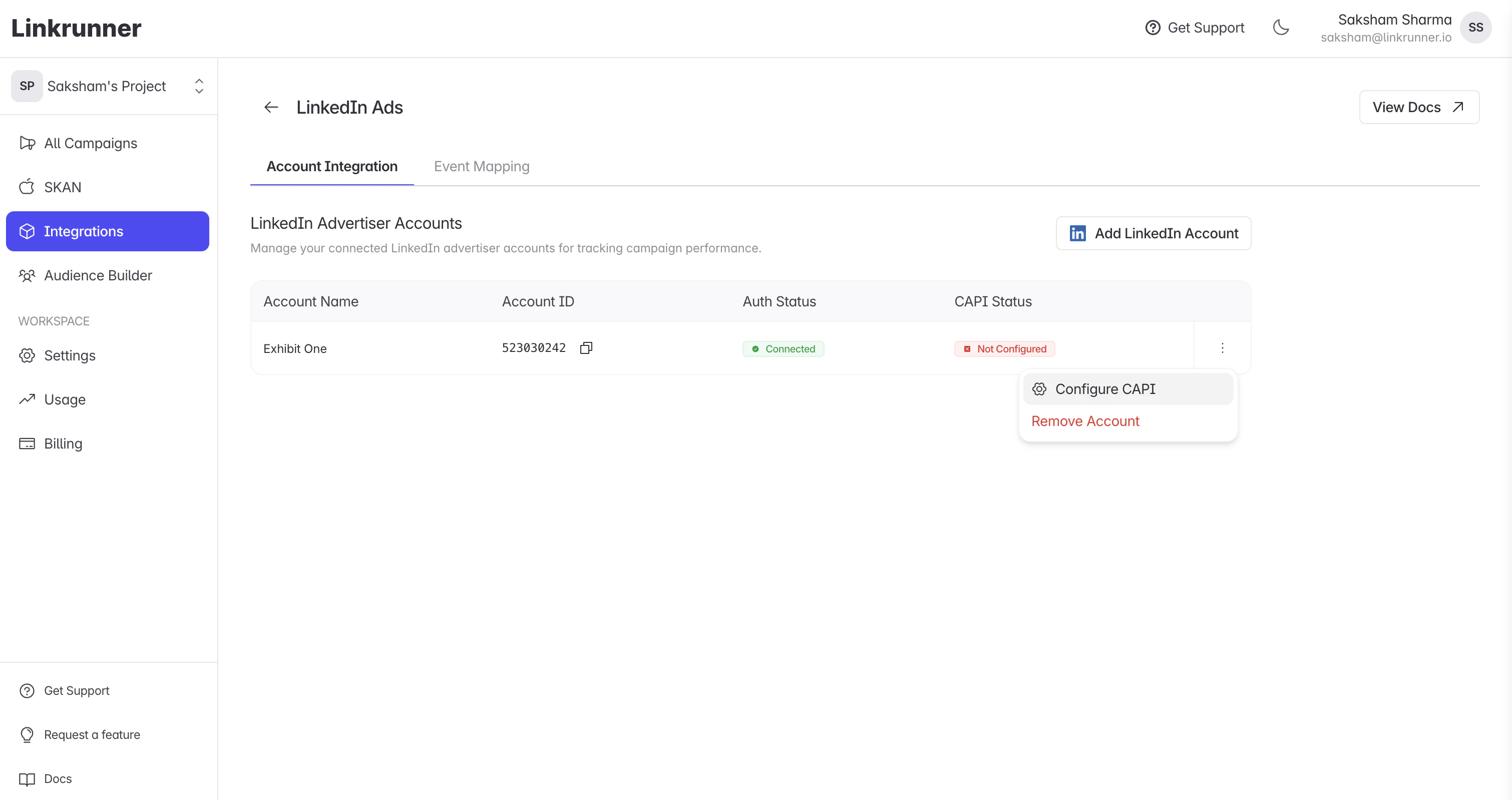Linkrunner - Configure Signal