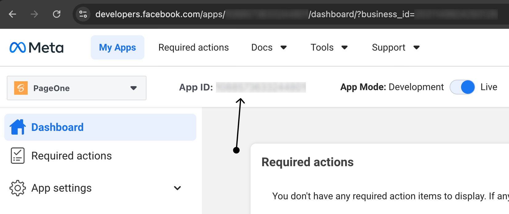 Meta App ID and Referrer Key