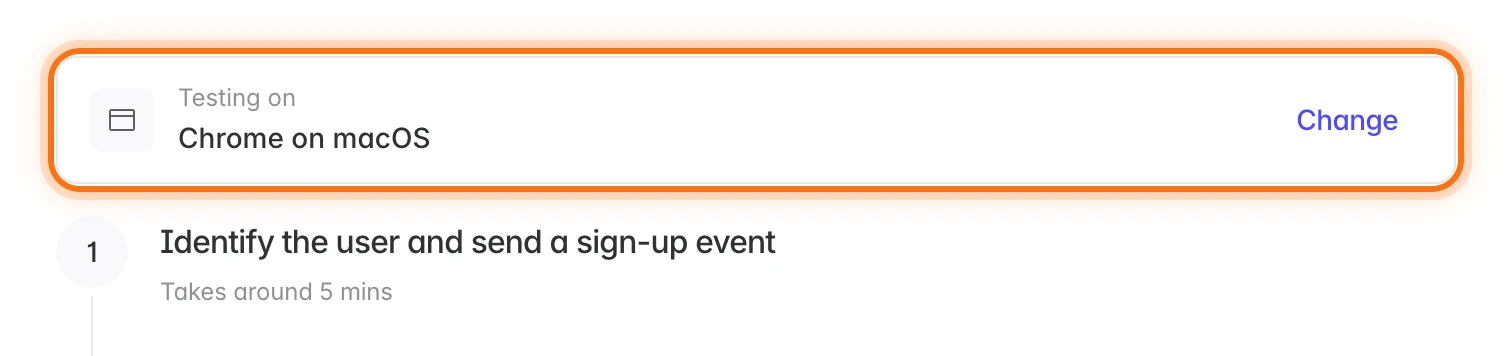 Test browser registered as Chrome on macOS