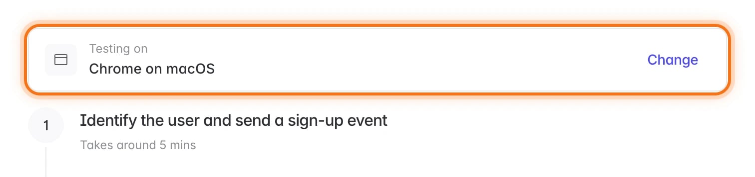 Test browser registered as Chrome on macOS