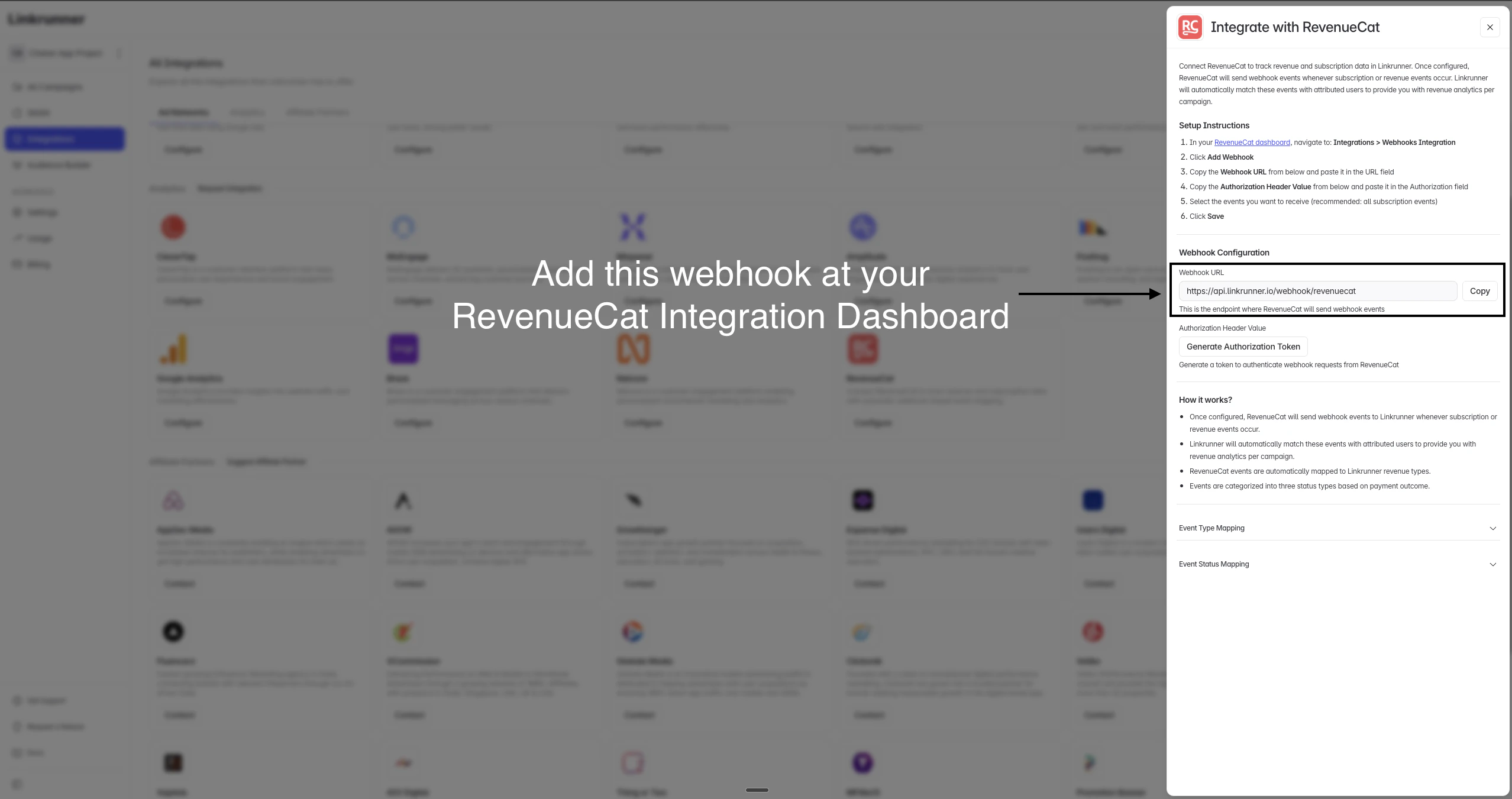Copy the webhook URL