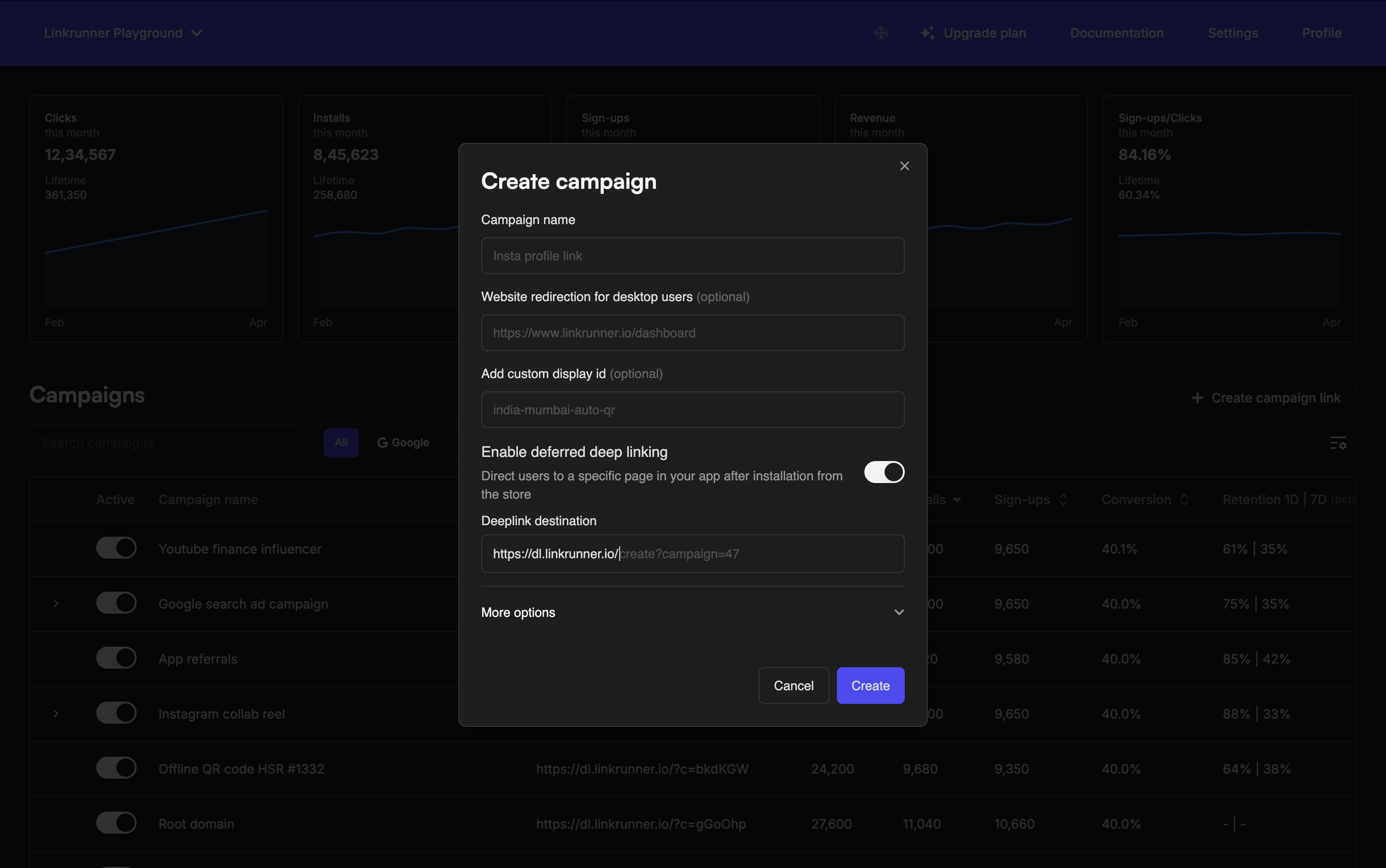 Create Campaign Screenshot