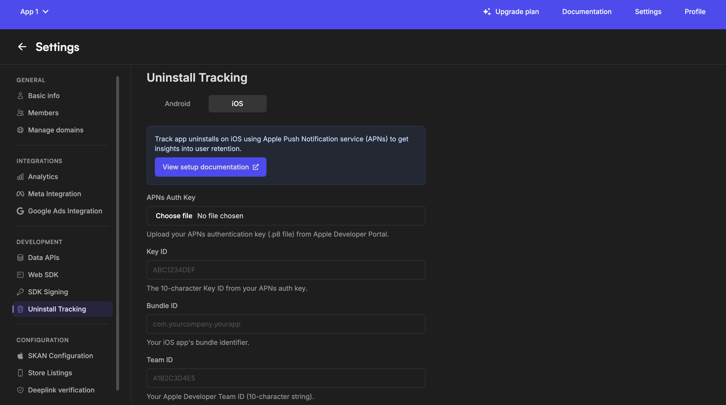 Uninstall Tracking
