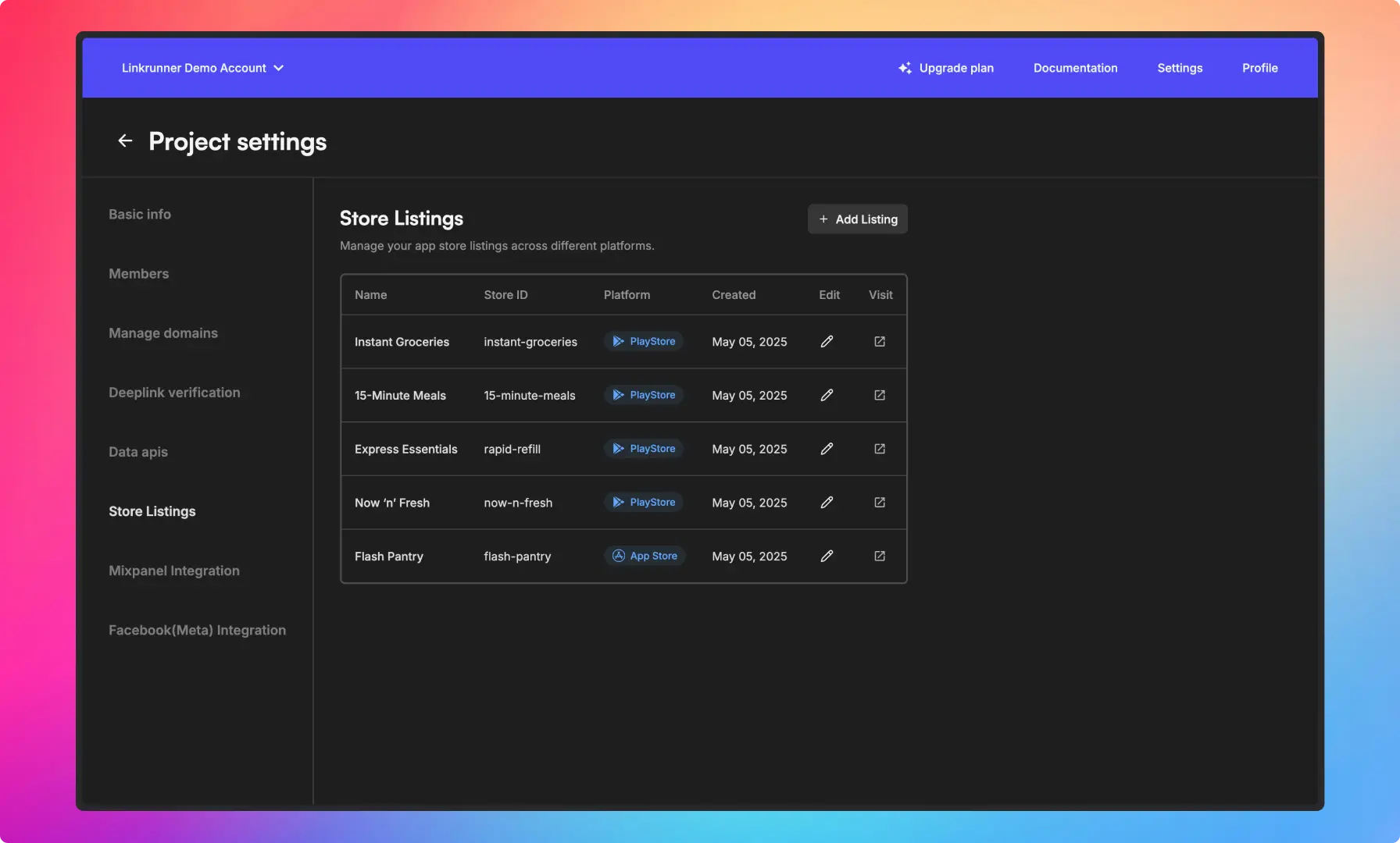 Custom Store Listings